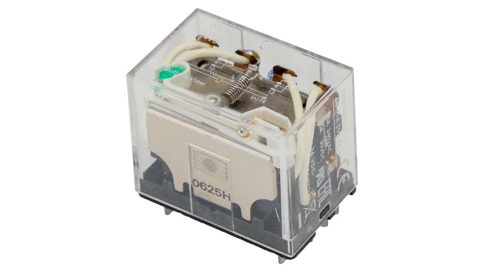 Relè di potenza Omron serie LY4, 4PDT, bobina 24 V ac 10 A
