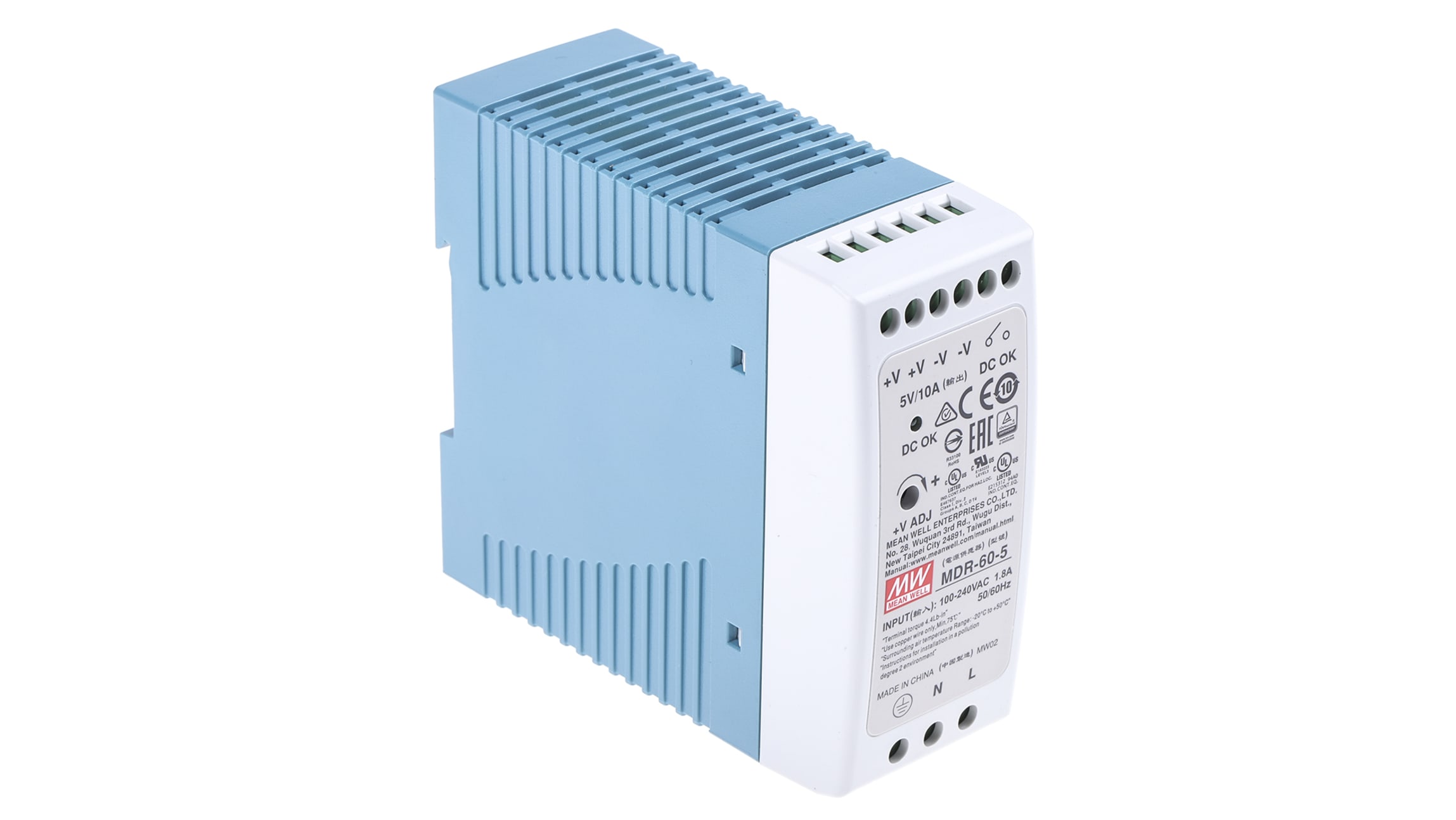 MDR-60-5 | MEAN WELL MDR Switch Mode DIN Rail Power Supply