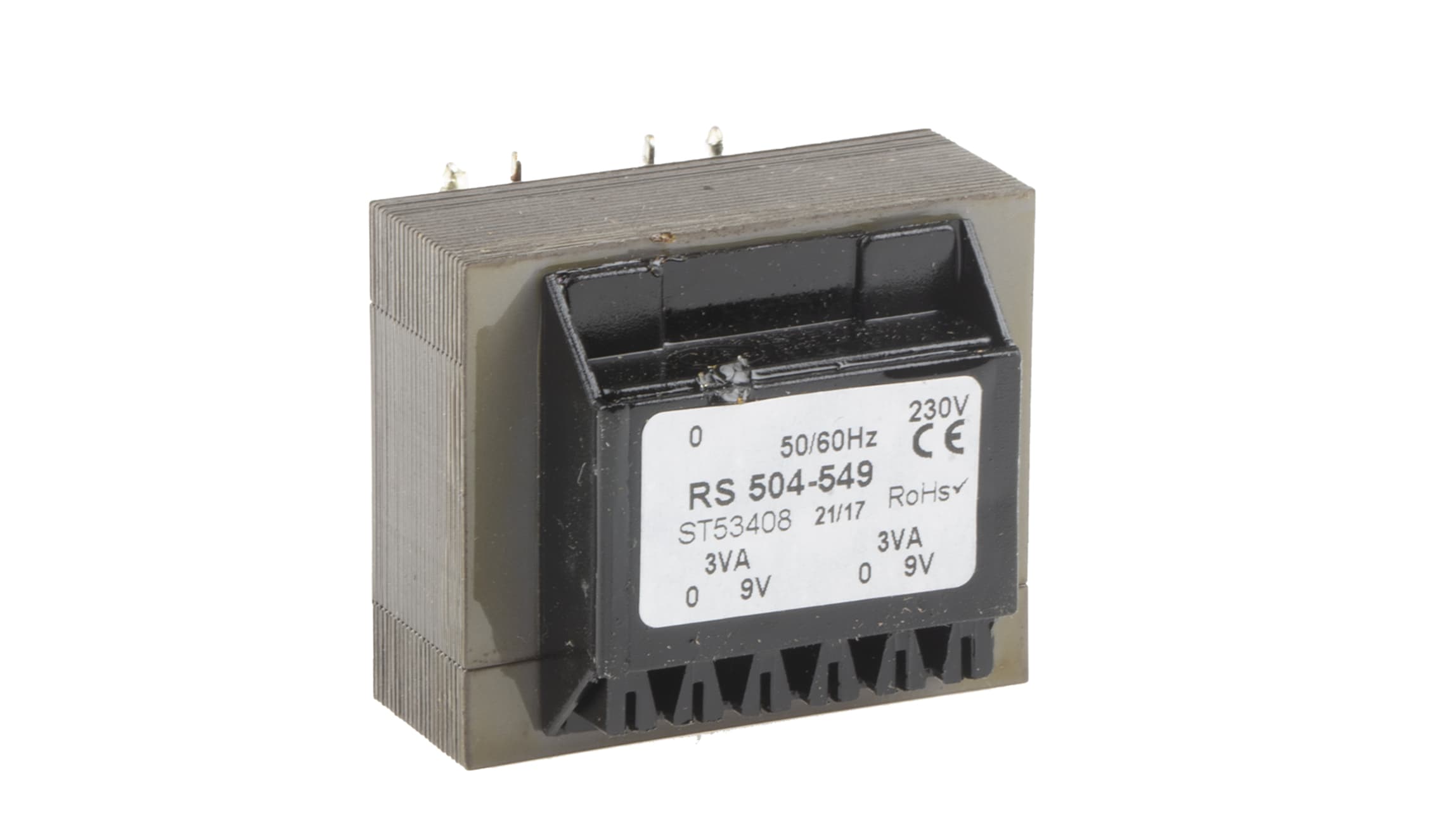 Transformateur pour circuit imprimé Block, 9V ca, 230V ca, 1VA, 2 sorties