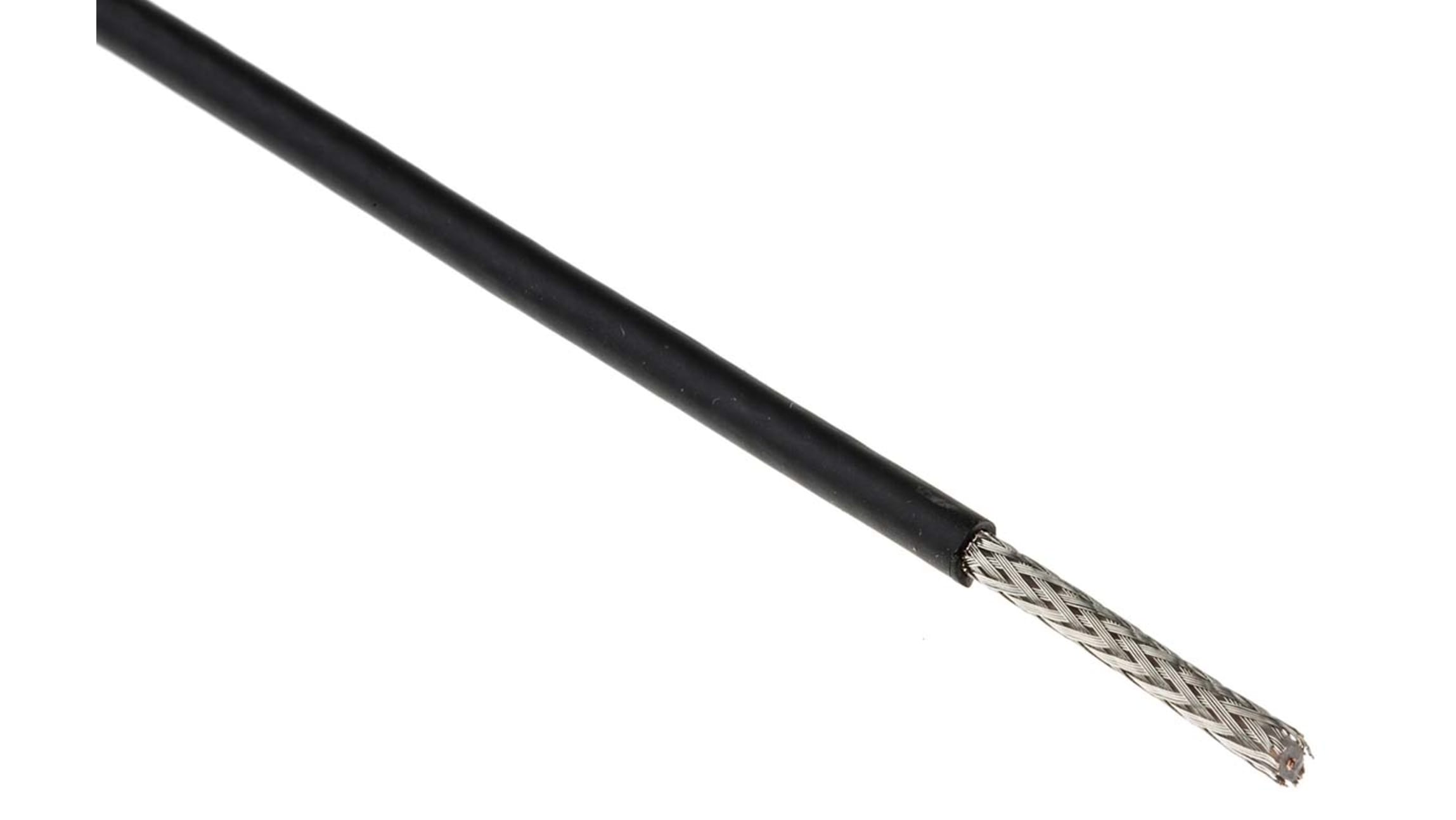 Cable coaxial SDI RG6 RS PRO, 75 Ω, long. 100m, funda de , funda de PVC  Negro