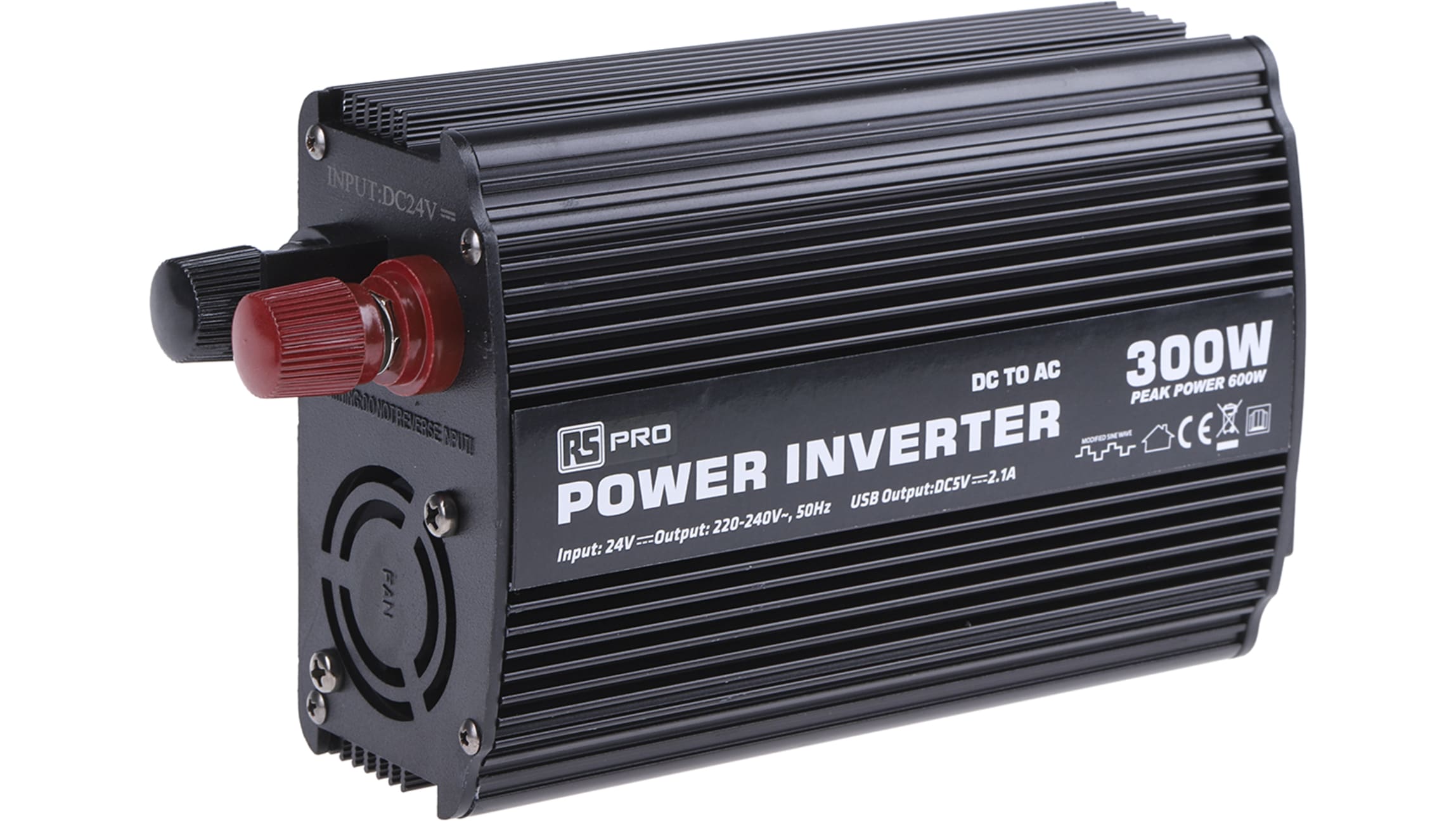 RS PRO Spannungswandler, 24V dc / 230V ac 300W Modifizierte Sinuswelle