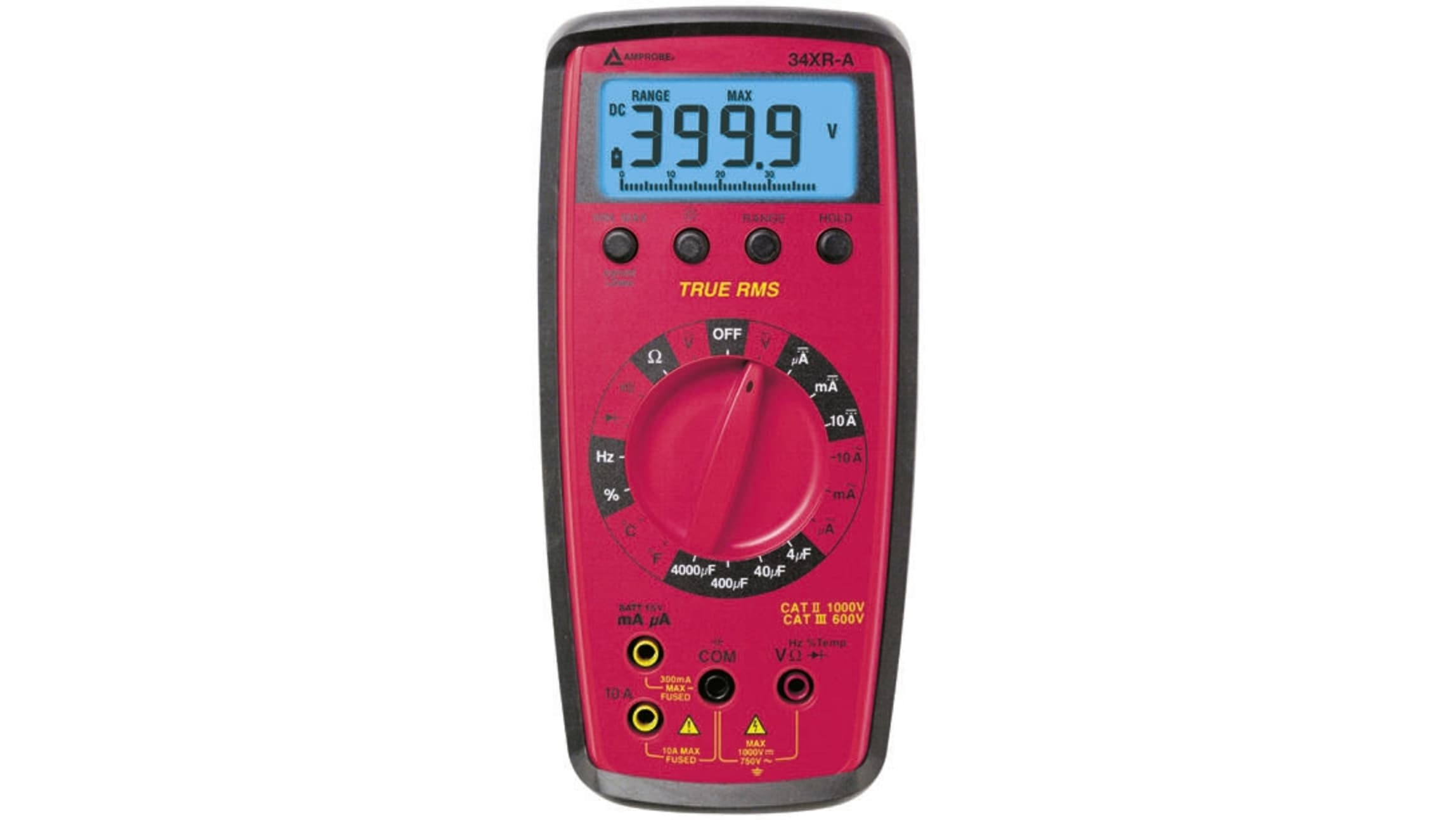 Metrix MTX203 Handheld Digital Multimeter, True RMS, 10A ac Max, 10A dc  Max, 750V ac Max - RS Calibrated