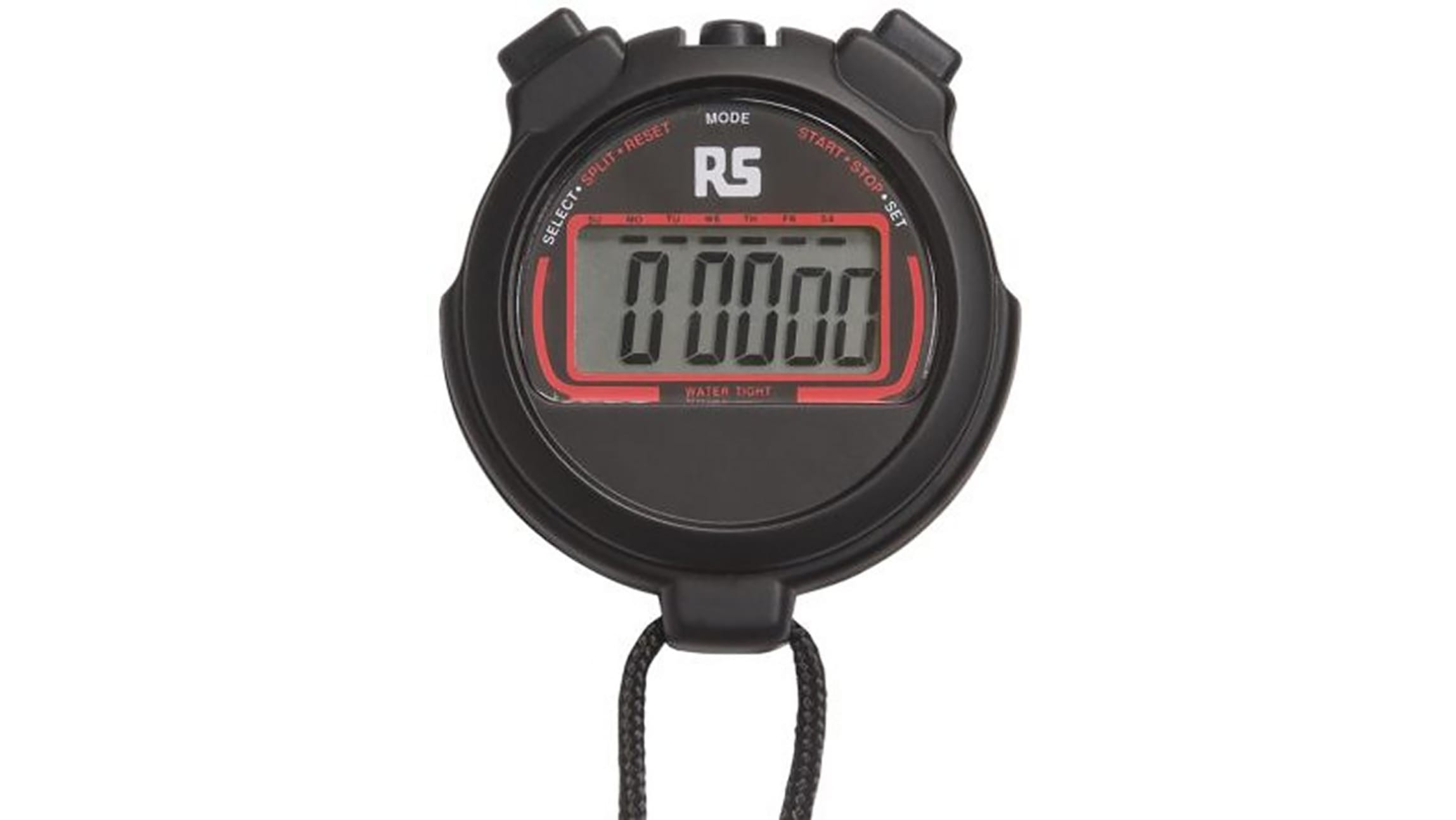 RS PRO Black Digital Desk Stopwatch 10h