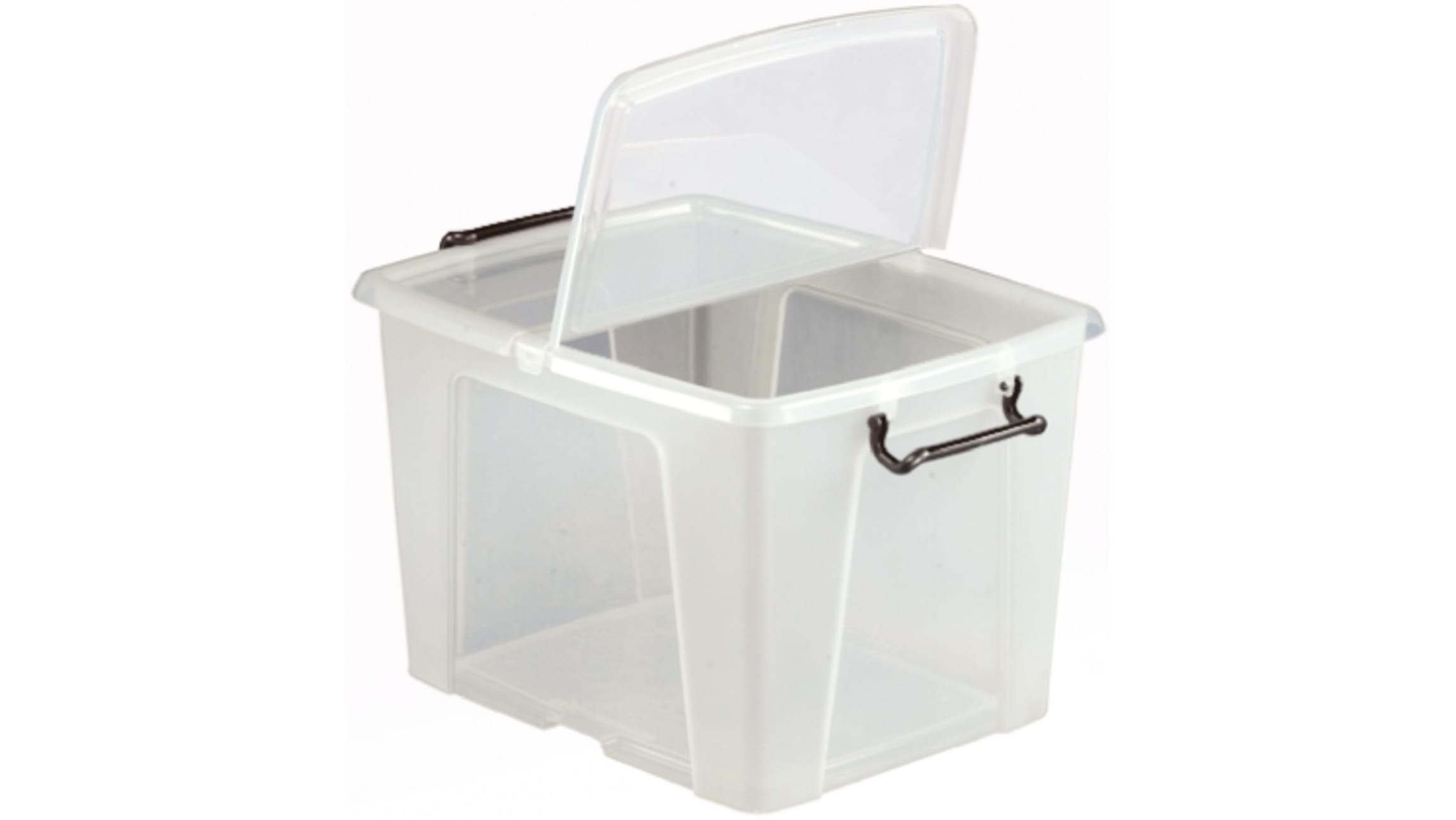 RS PRO 50L Transparent Polymer Large Storage Box, 230mm x 450mm x 700mm