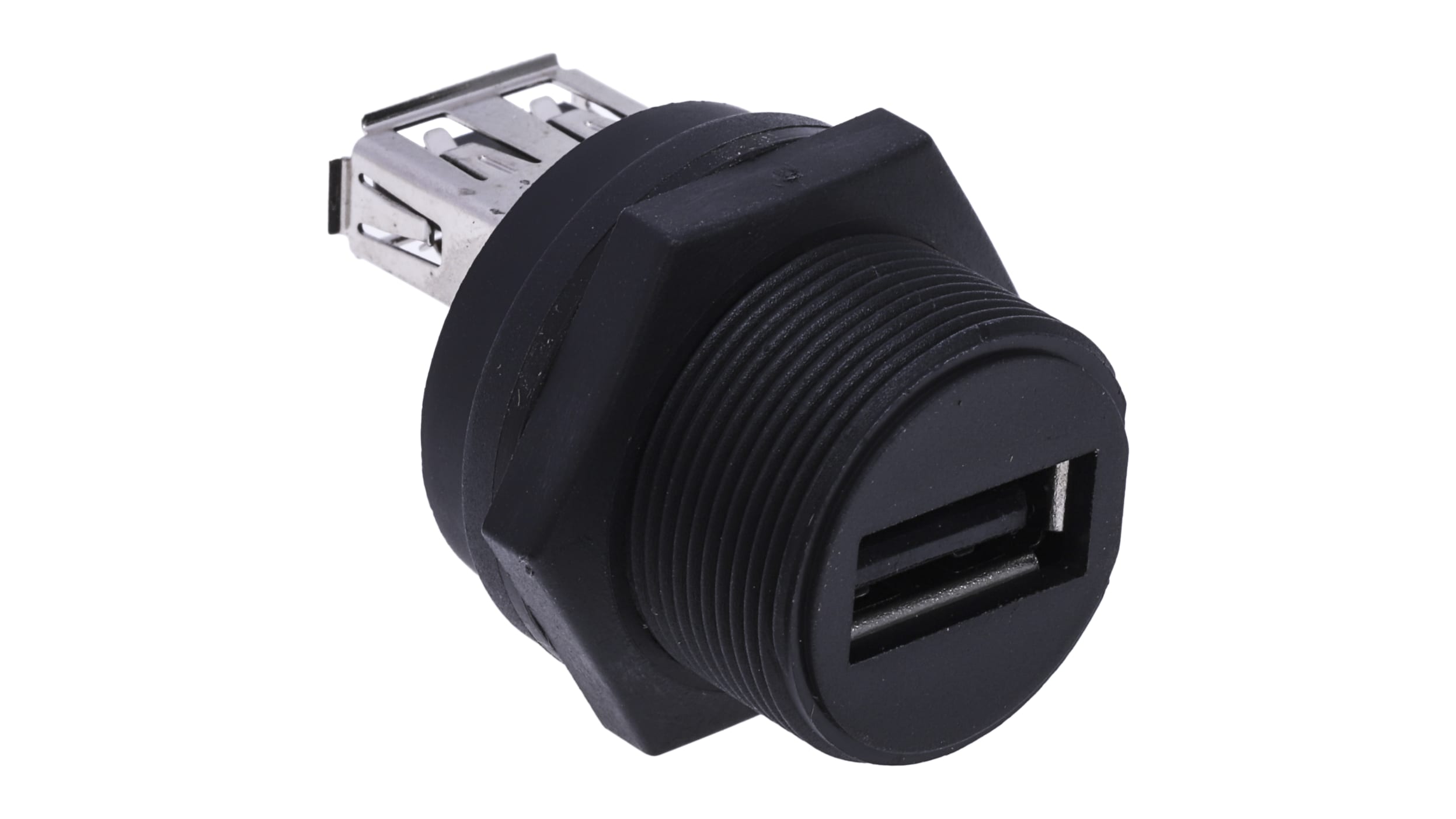 Conector USB RS PRO, Hembra, , 1 puerto puertos, Recta, Montaje en Panel,  Versión 3.0 Código RS: 907-5621