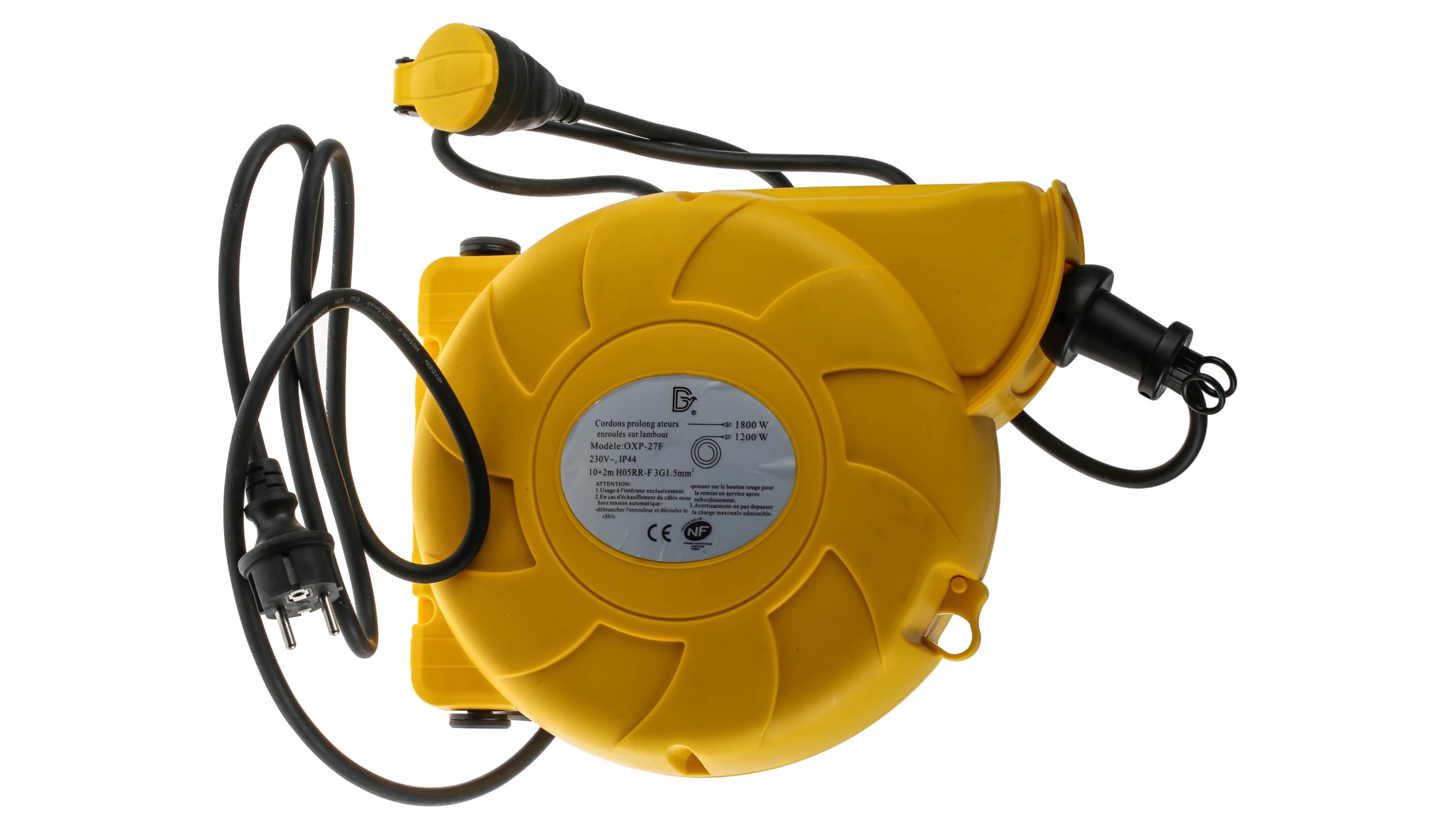 RS PRO 10m 1 Socket NF Cable Reel, 230 V ac