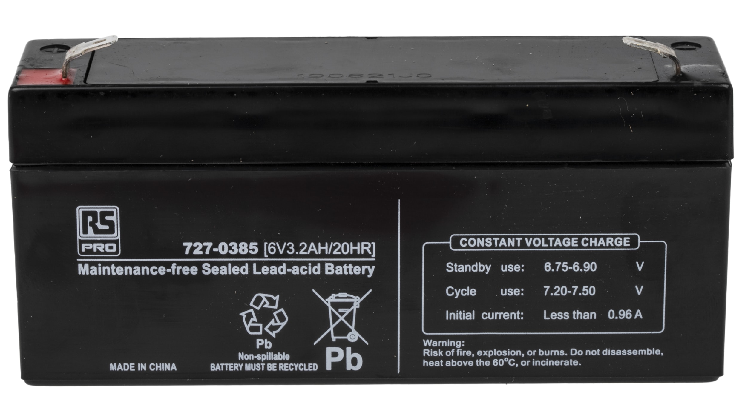 Batterie au plomb étanche RS PRO 12V 5Ah cyclique Code