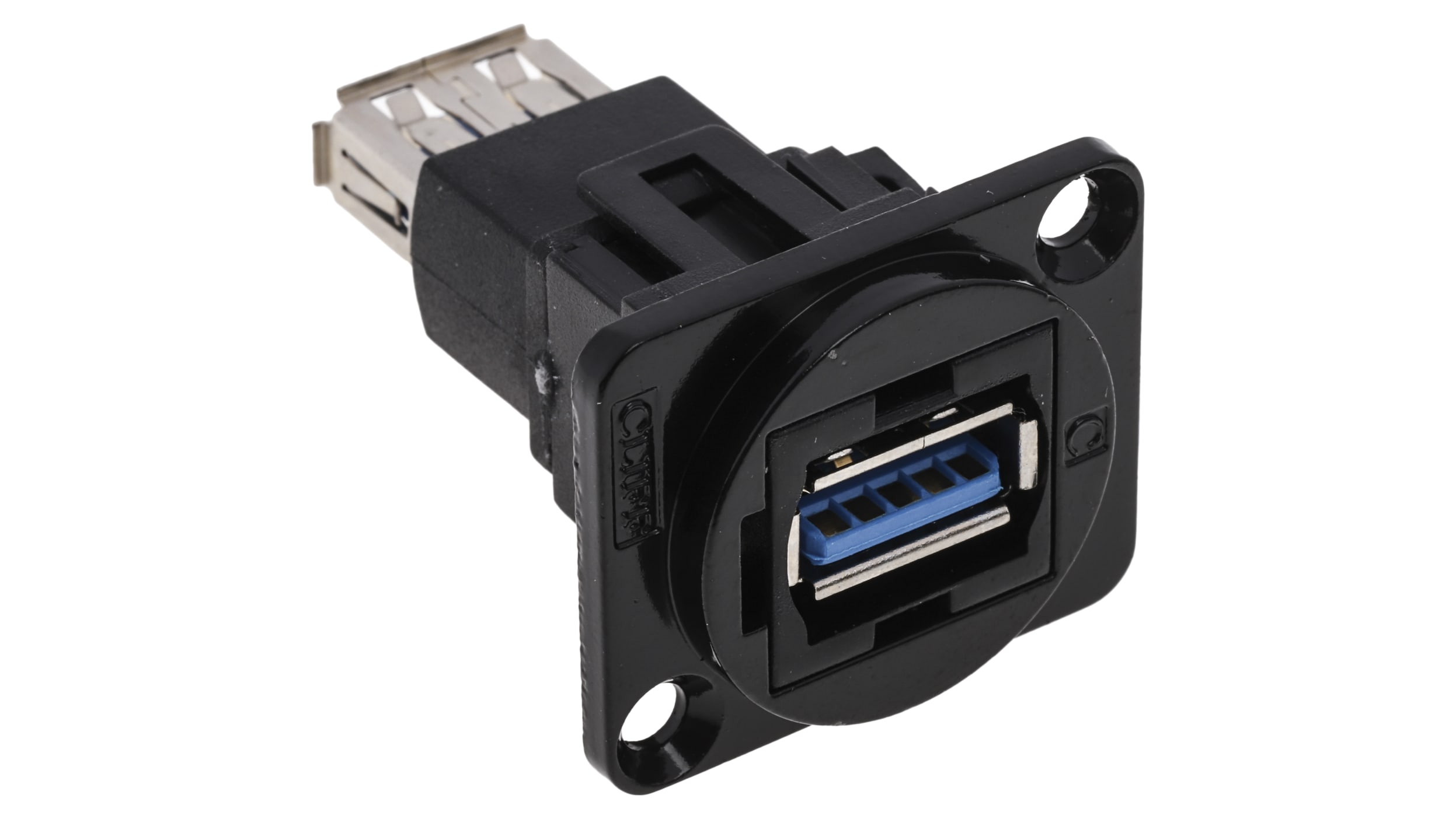 Conector USB RS PRO, Hembra, , 1 puerto puertos, Recta, Montaje en Panel,  Versión 3.0 Código RS: 907-5621