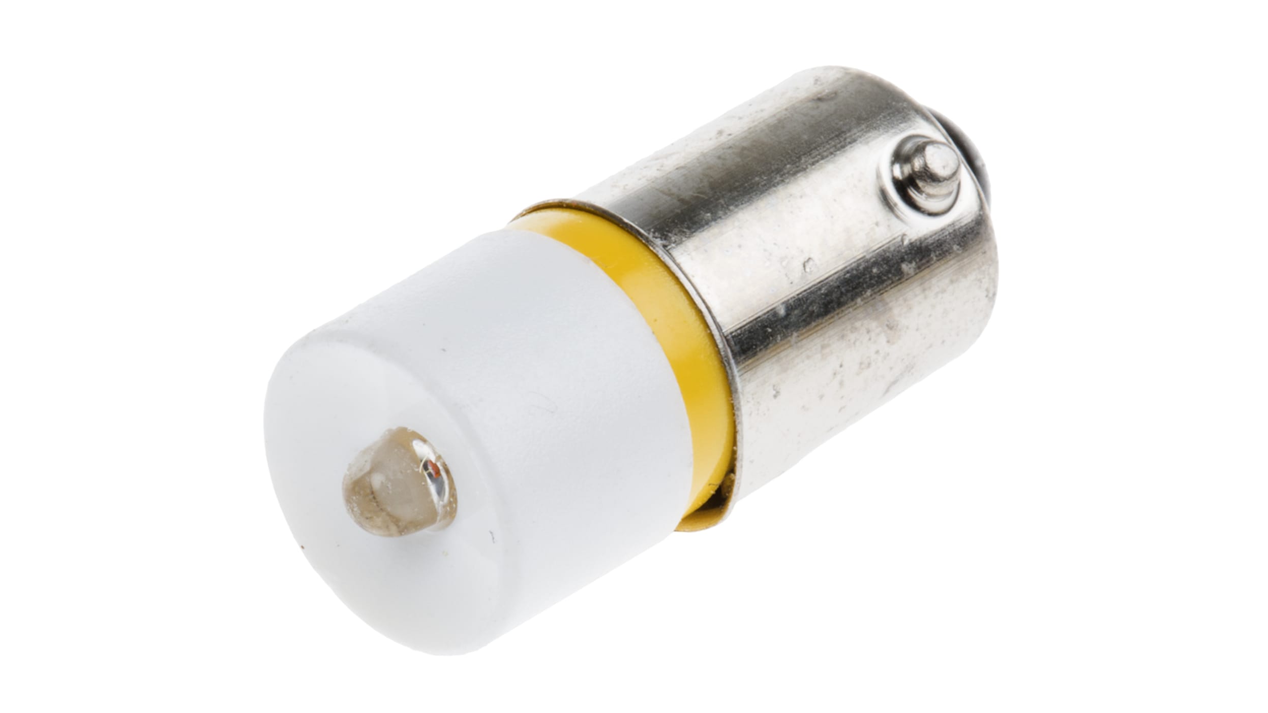 RS PRO LED Signalleuchte Gelb, 230V ac / 135mcd, Ø 10mm x 24mm, Sockel BA9s