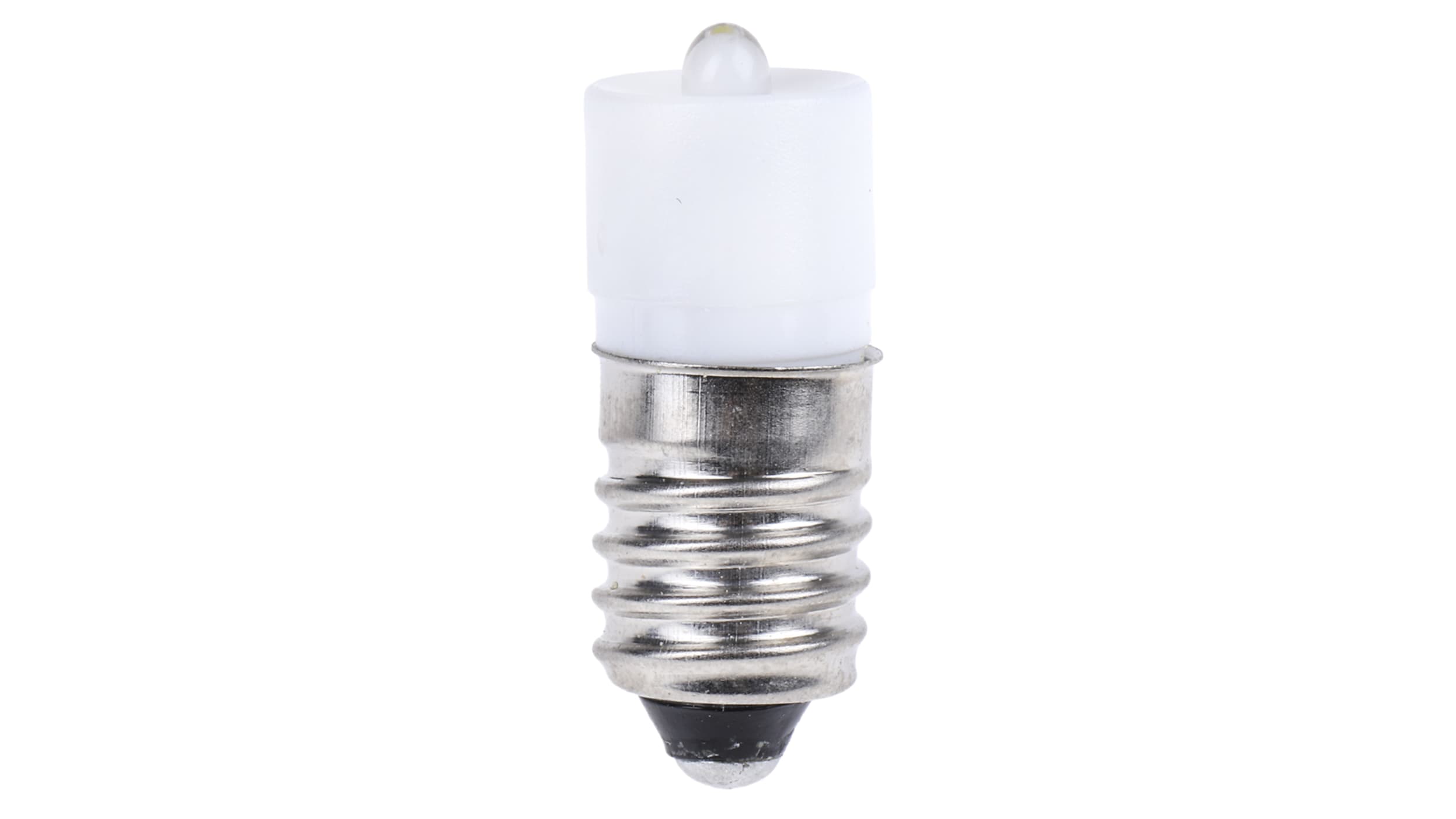 RS PRO White LED Indicator Lamp, 6V ac/dc, E10 Base, 10mm Diameter, 2070mcd
