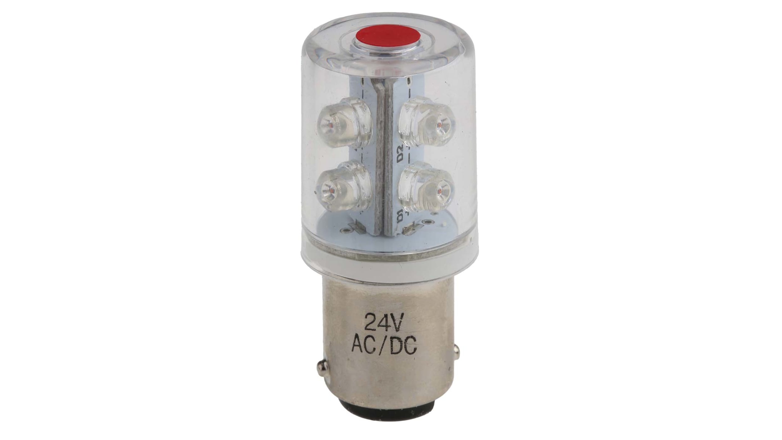 RS PRO LED-Lampe 24 V ac/dc, BA15d Sockel Rot, LED