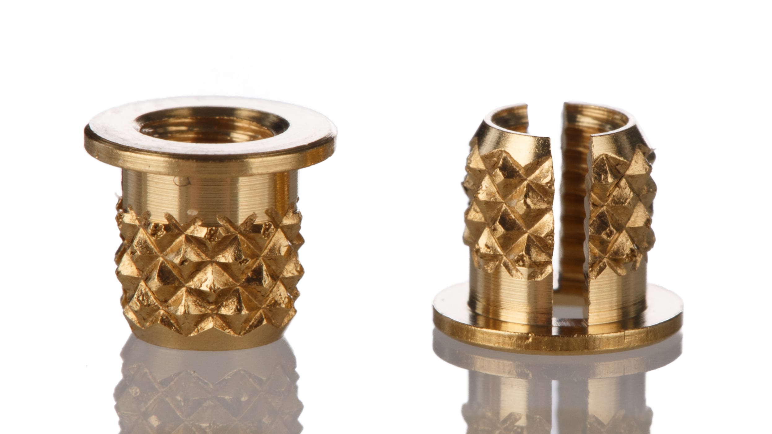 RS PRO, M3 Brass Threaded Insert diameter 4mm Depth 4.78mm