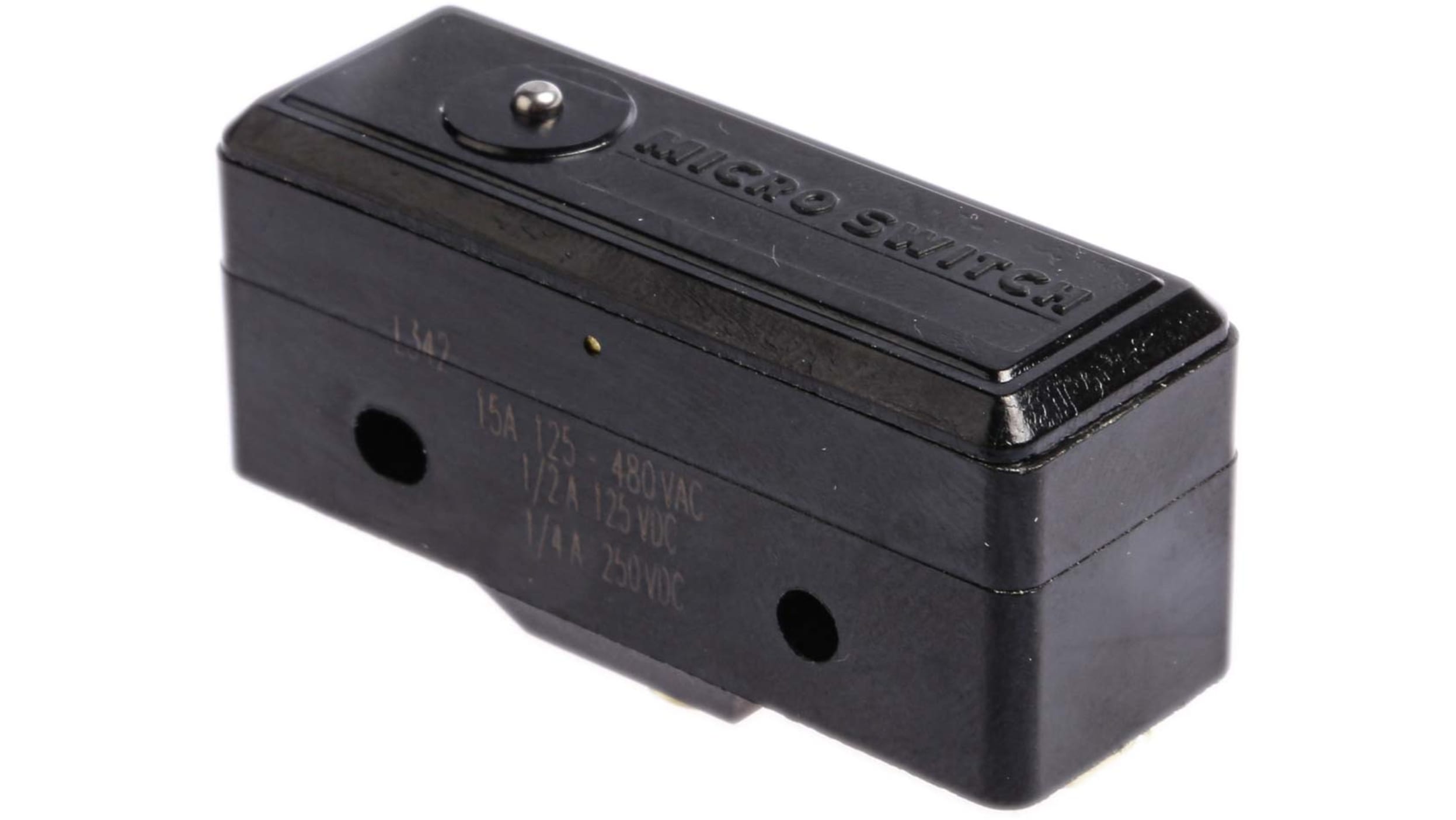 Honeywell Pin Plunger Micro Switch, Screw Terminal, 15 A @ 125 V ac, SPDT RS  Stock No.: 333-445 Mfr. Part No.: BZ-2R-A2