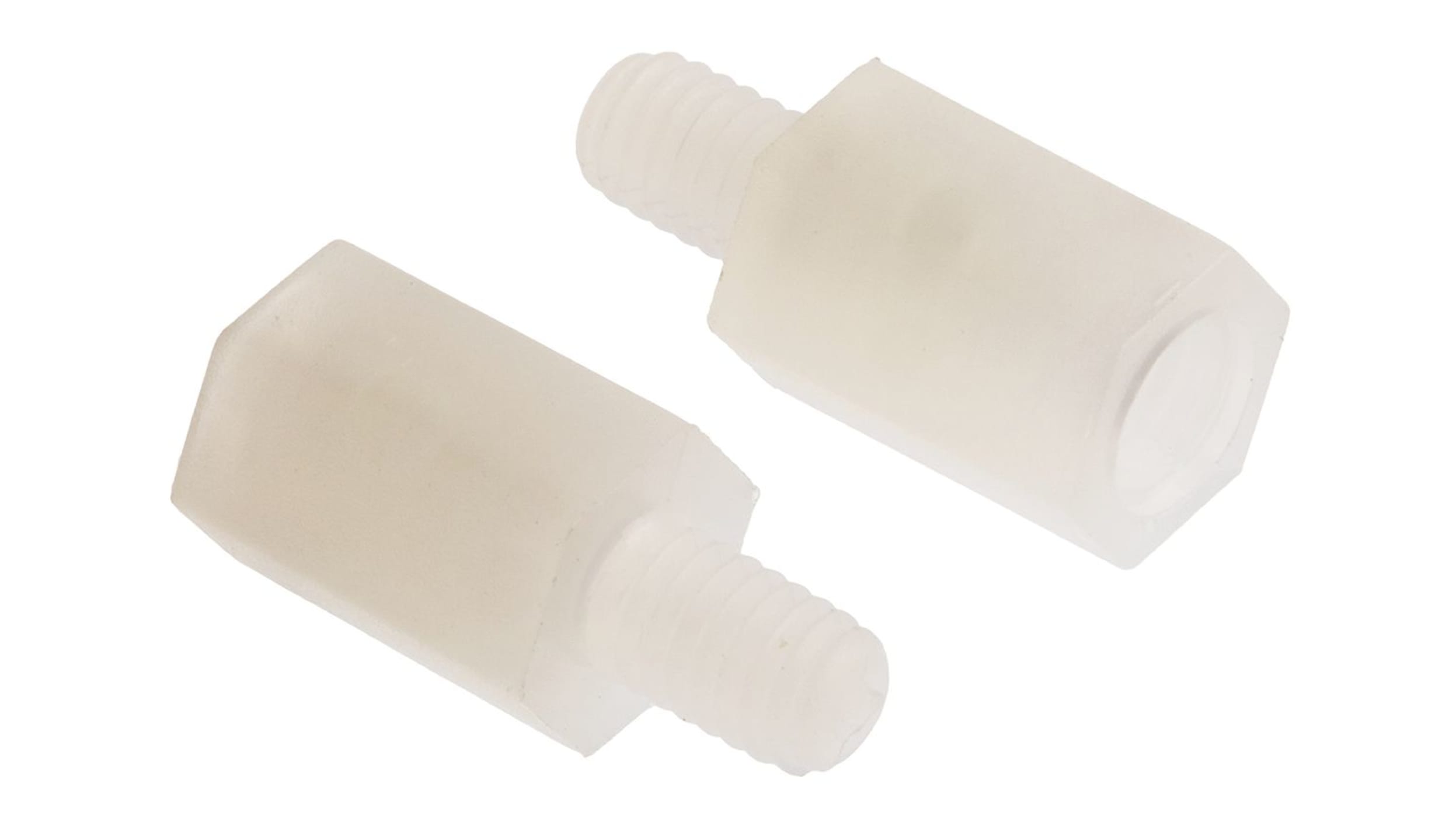 Nylon Spacer Standoff M3 8mm (Female: 7 mm, Male: 6 mm) (50-pack)