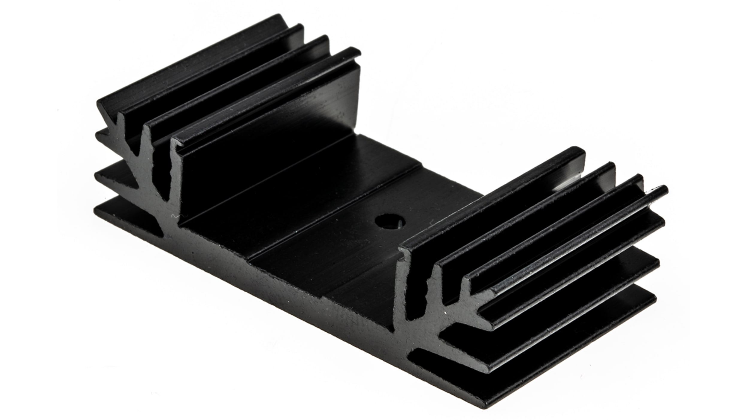 Dissipateur thermique, Standard extrudé, anodisé noir, 1.2 °C/W, 160 mm, 40  mm, 75 mm