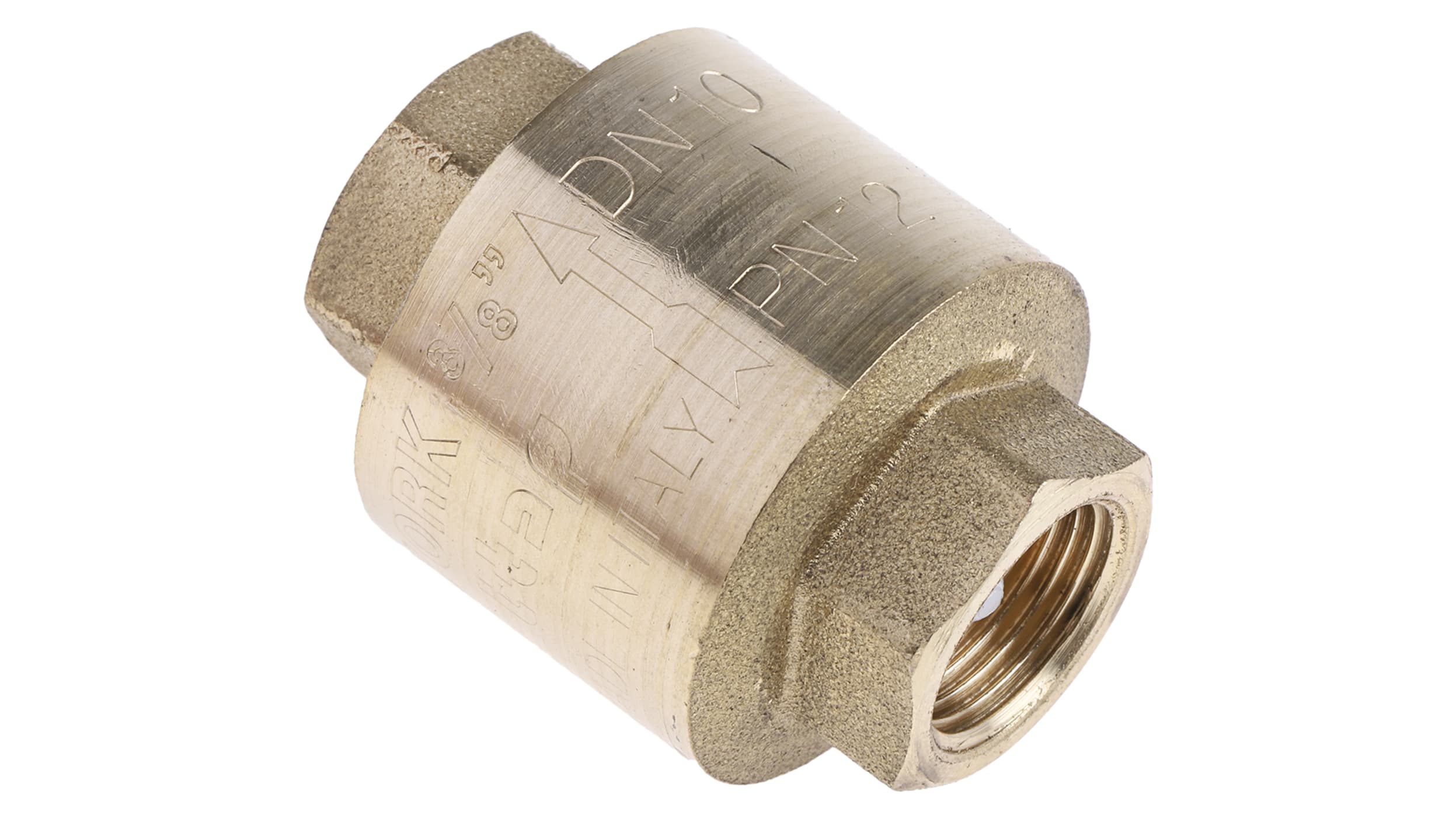 RS PRO, RS PRO Brass Single Check Valve, BSPP 3/8in, 12 bar, 486-170