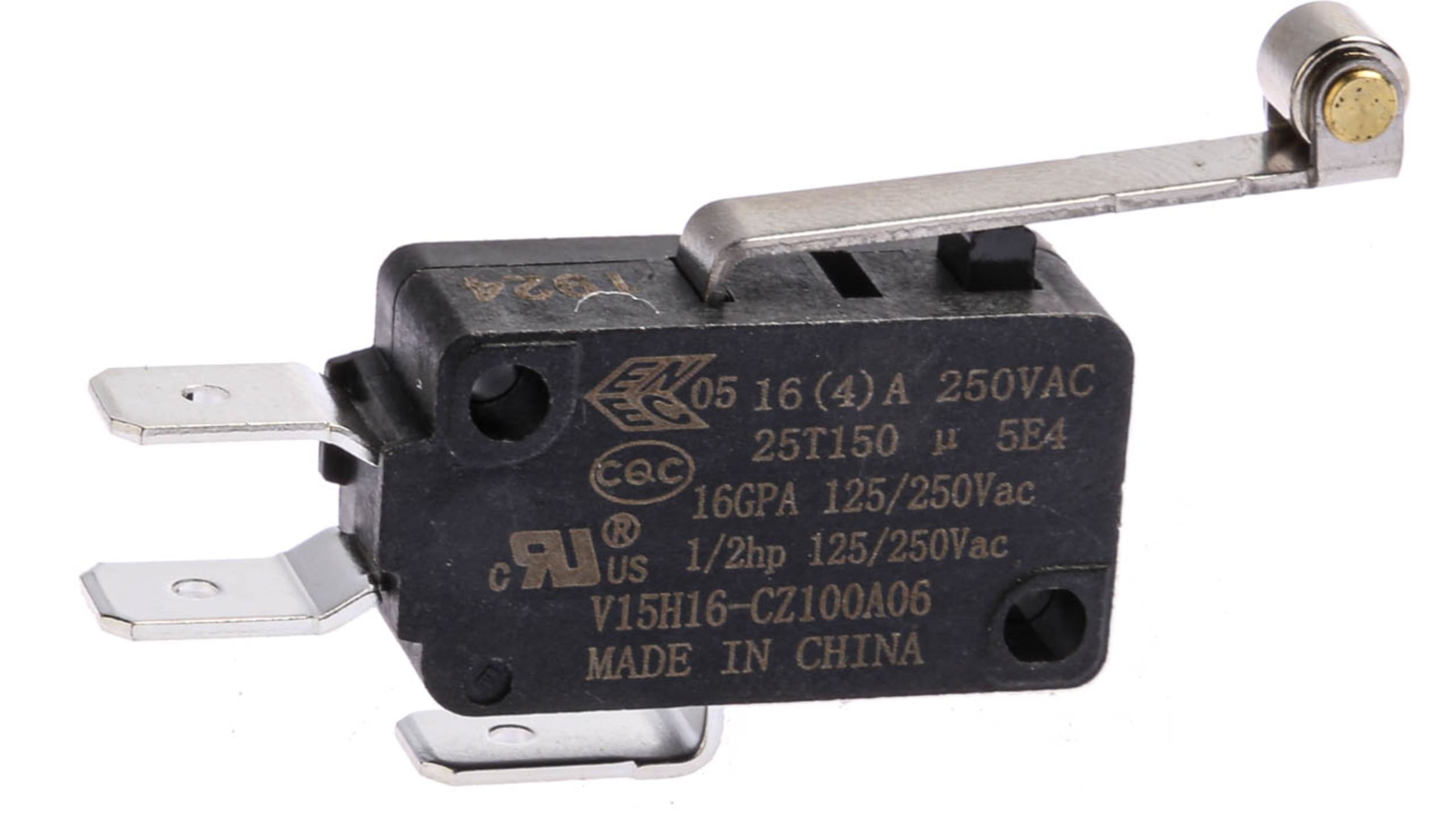 SPST Micro Switch Small Size with Lever and IP67 Waterproof Certificate