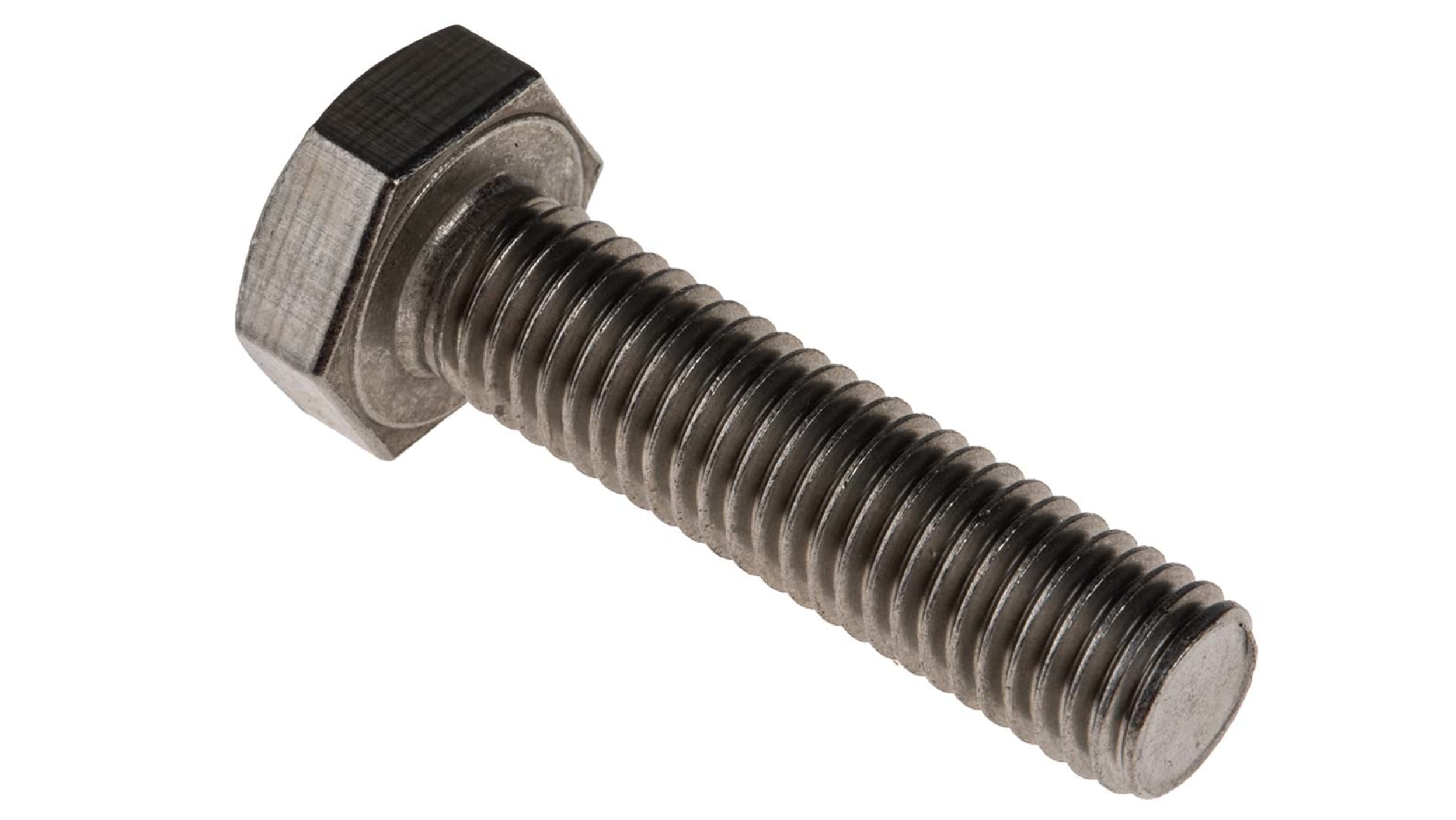 Plain Stainless Steel Hex, Hex Bolt, M10 x 40mm RS