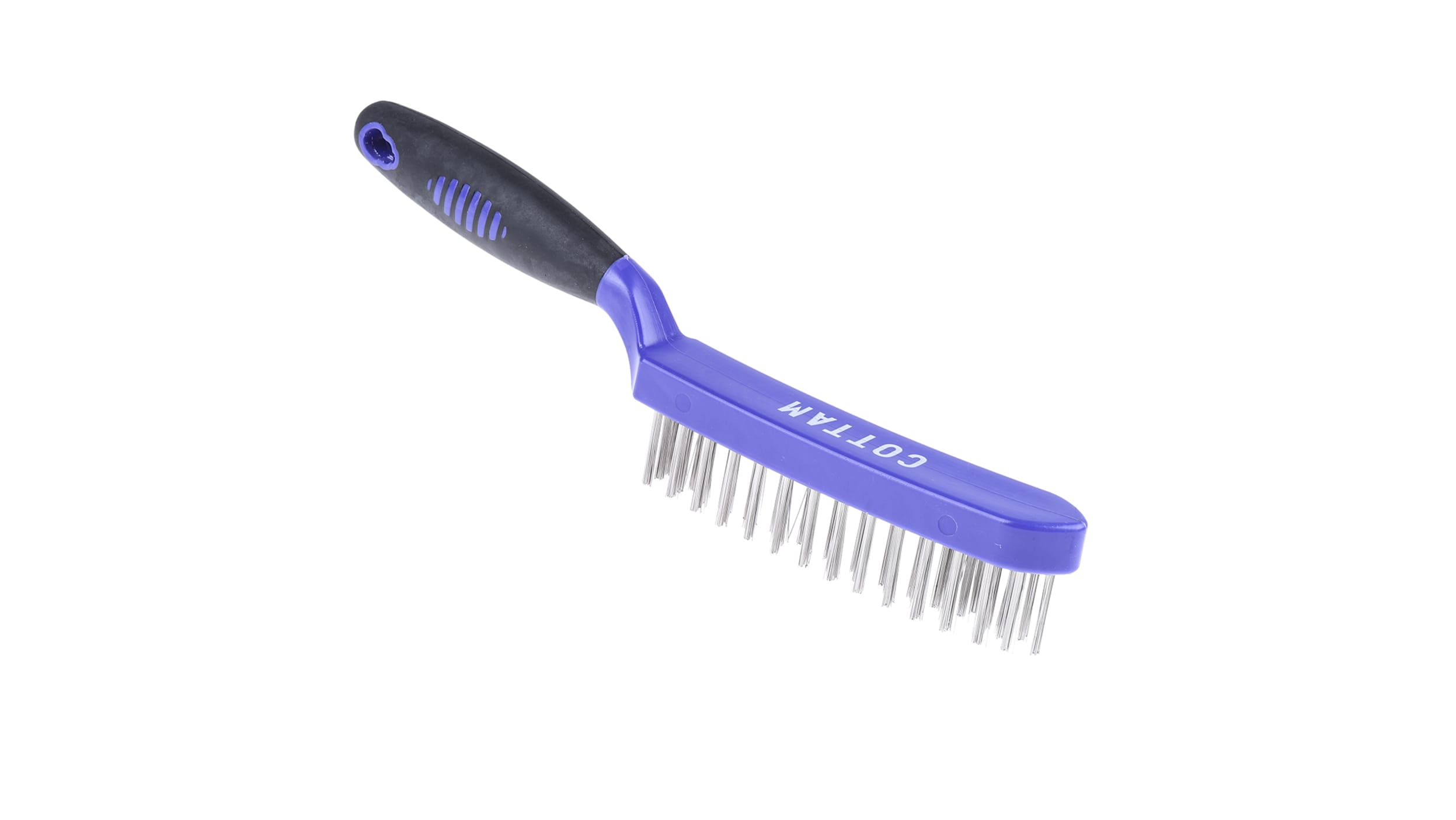 Brosse métallique Cottam en Laiton 30mm Pourpre 4 Rangs