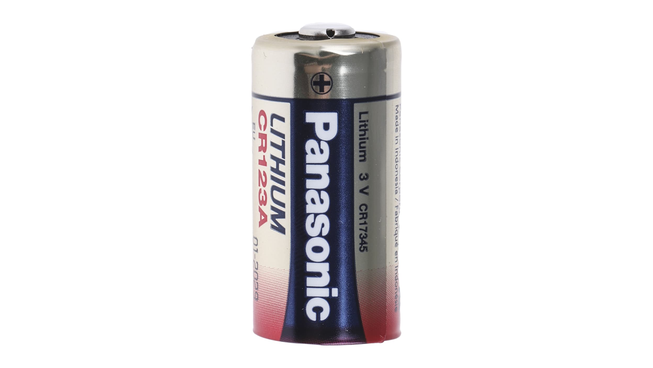 Pile CR123A, 3V, Panasonic, Lithium Manganèse Dioxyde, 1400mAh