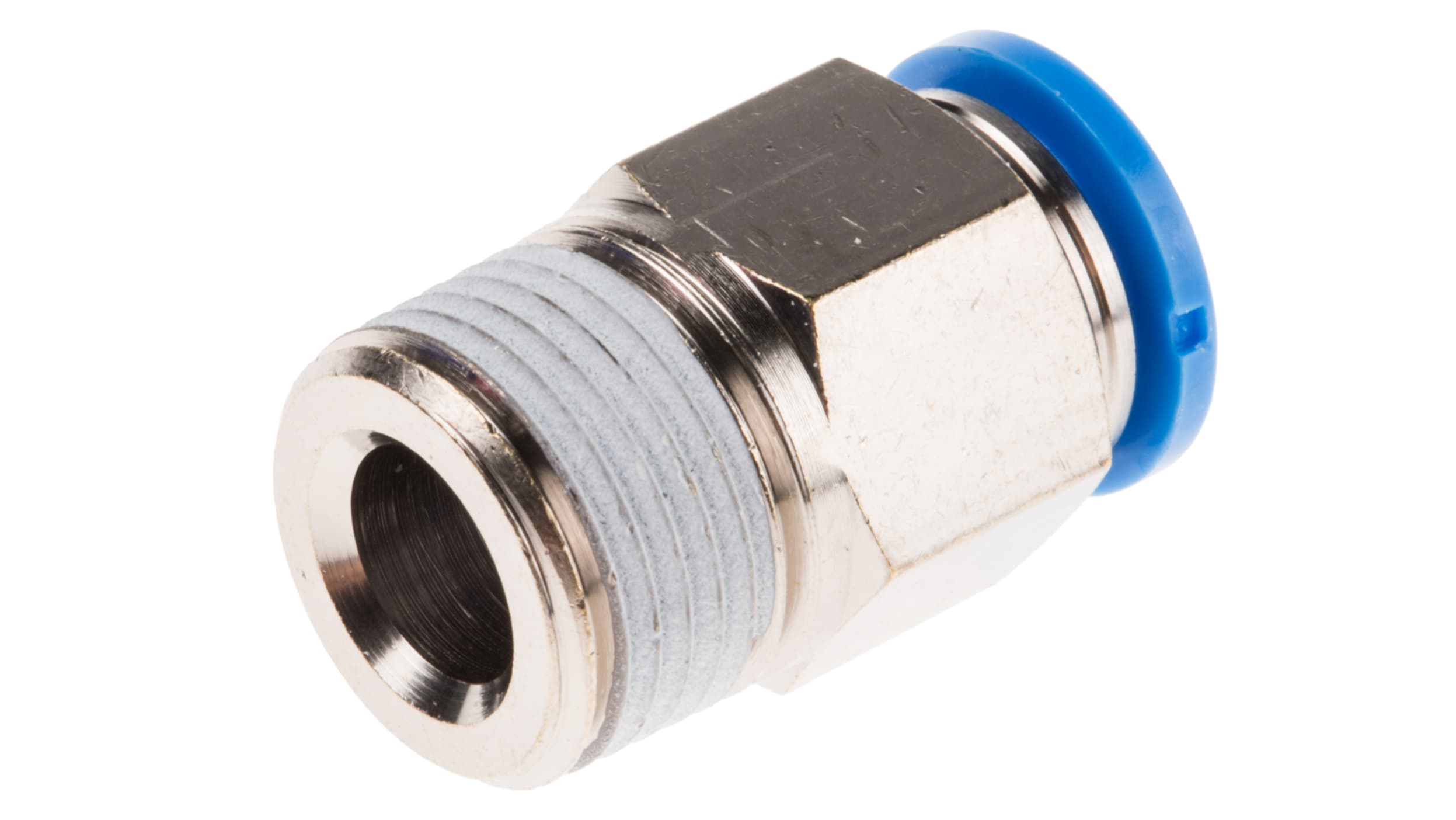 QS-3/8-10 Festo QS Series Straight Threaded Adaptor, R 3/8 Male to Push  In 10 mm, Threaded-to-Tube Connection Style, 153008 RS
