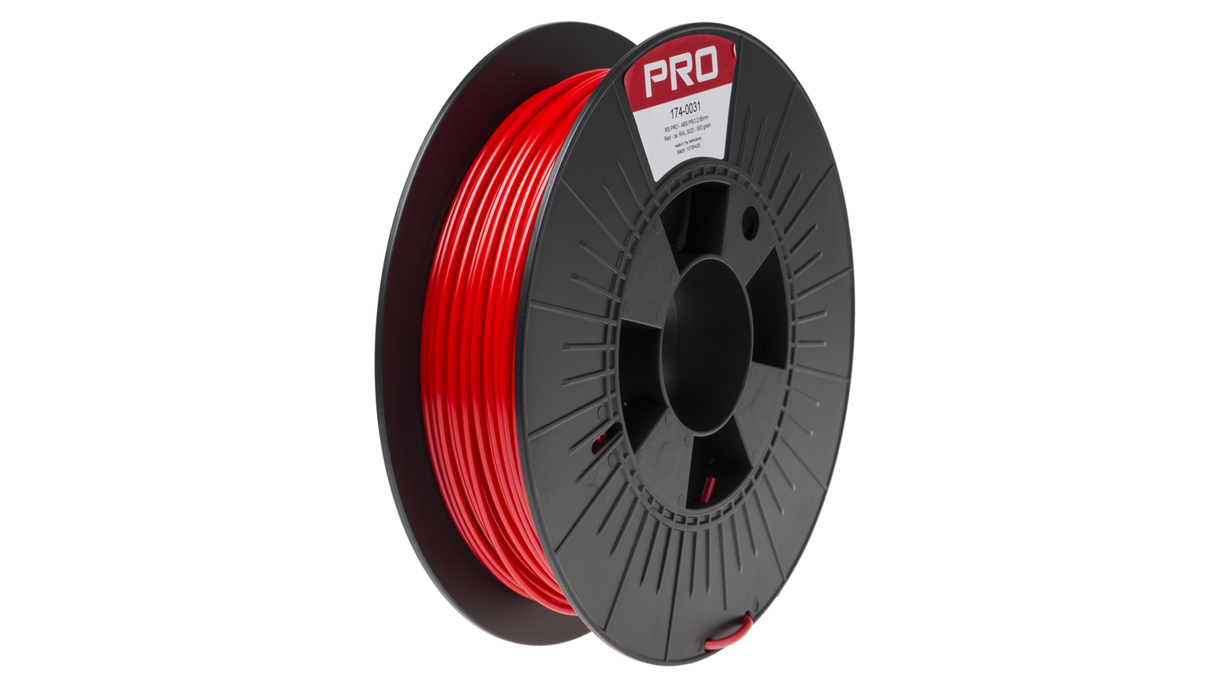 Filamento per stampante 3D RS PRO, ABS-X, Rosso, diam. 2.85mm