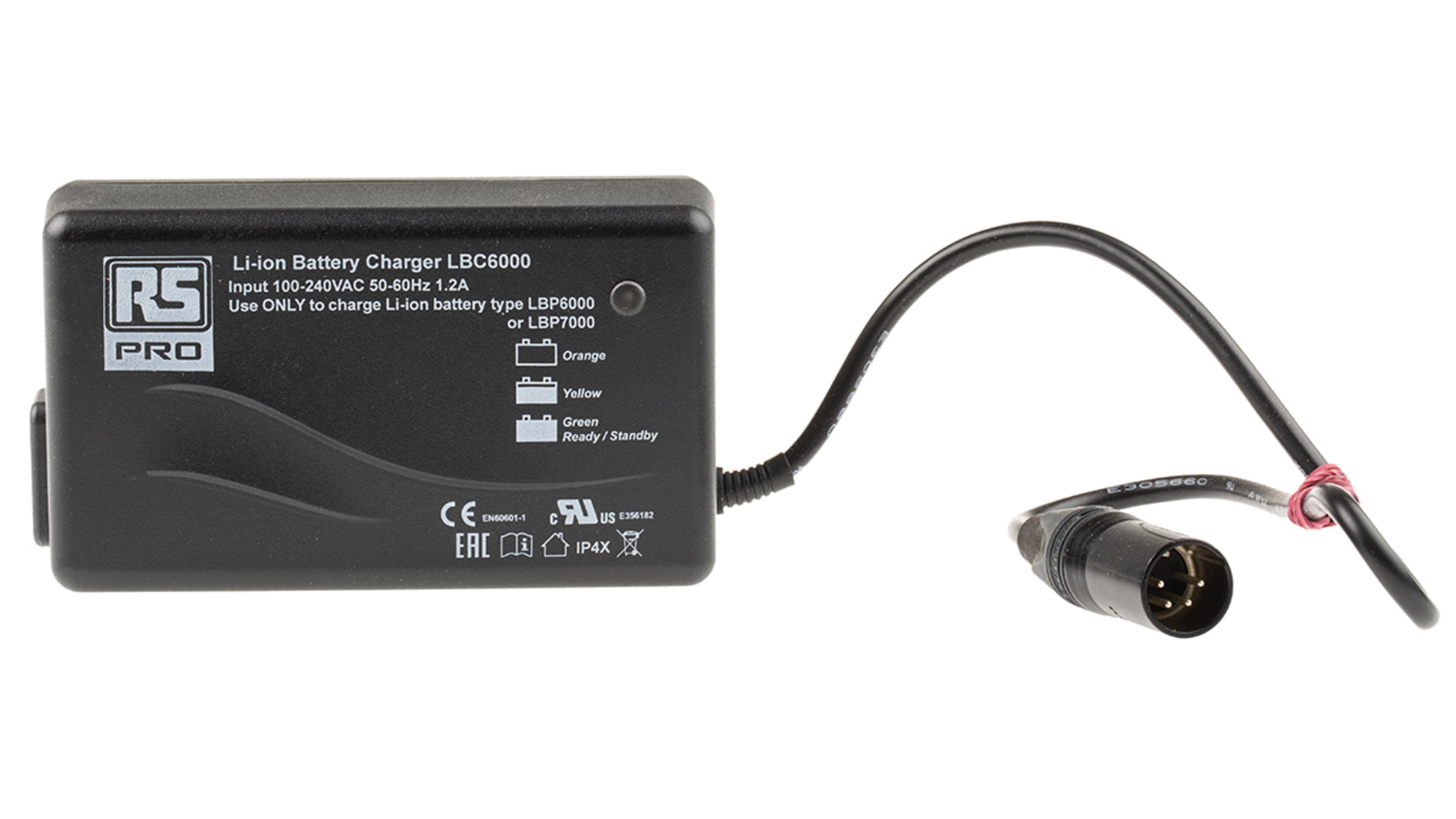 Chargeur de batterie Lithium-Ion RS PRO, avec prise IEC