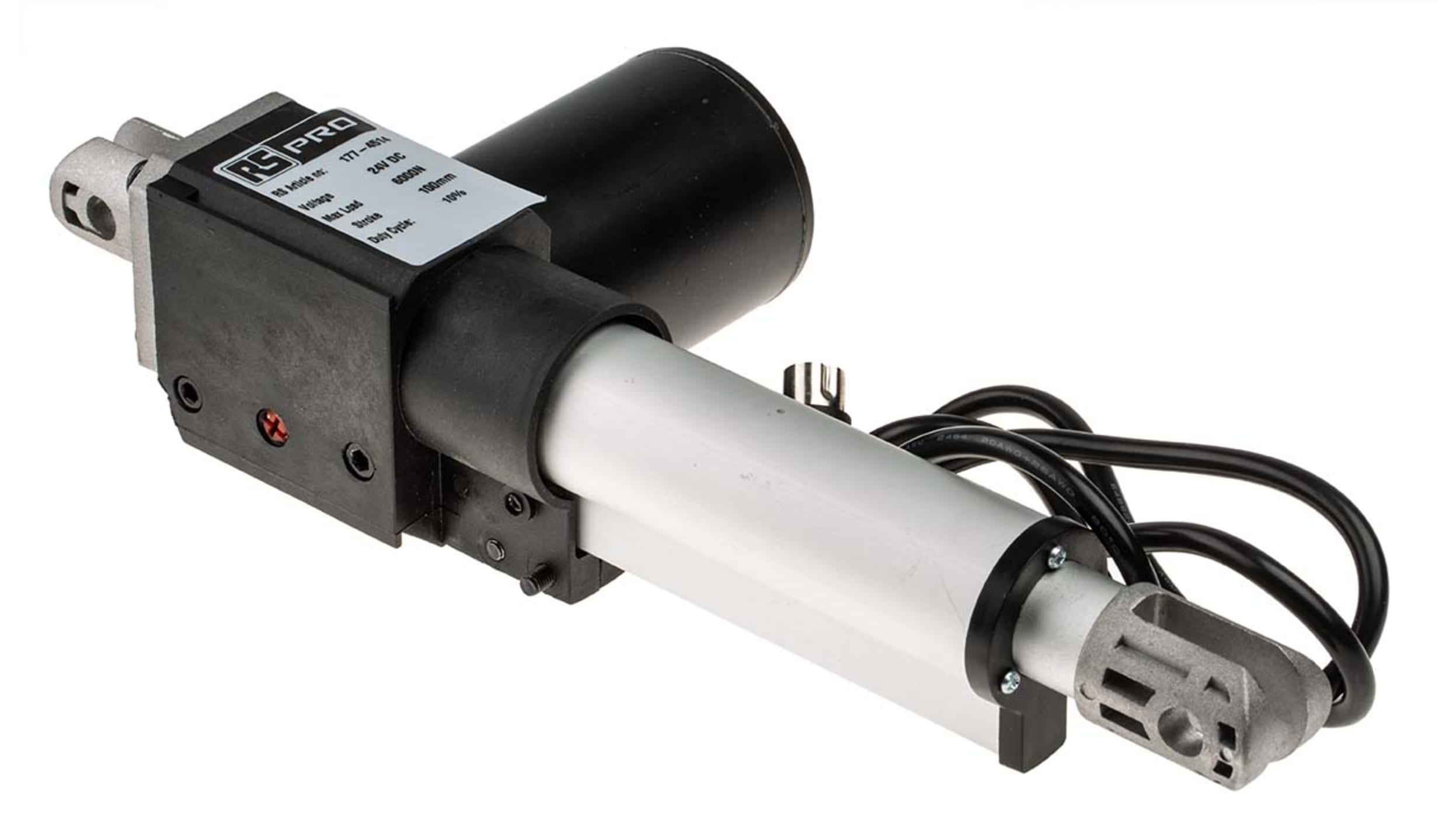 RS PRO, Actuador lineal eléctrico RS PRO, 12V dc, 500N, 14.6mm/s, 300mm, 177-4492