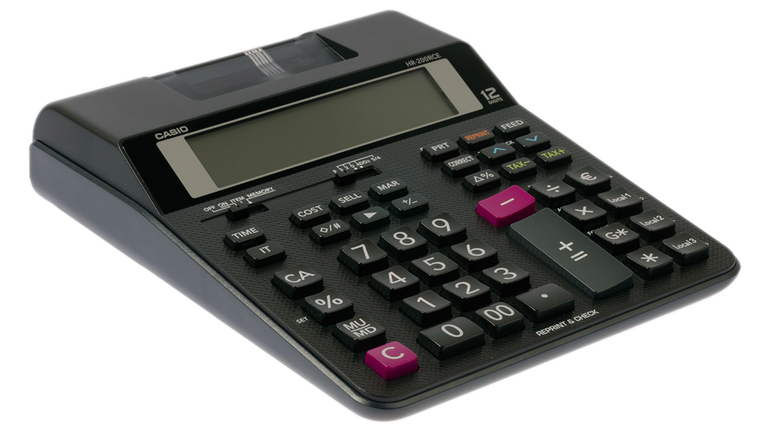 Casio HR-200TEC - Calculatrice imprimante - LCD - 12 chiffres