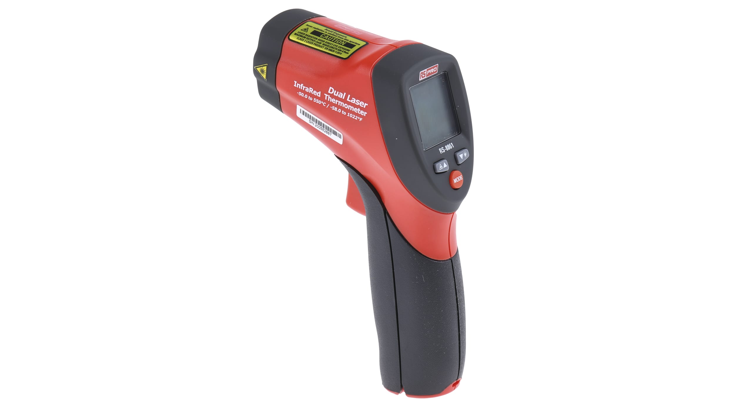 Termometro a infrarossi RS PRO 8861, 12:1, +550°C max