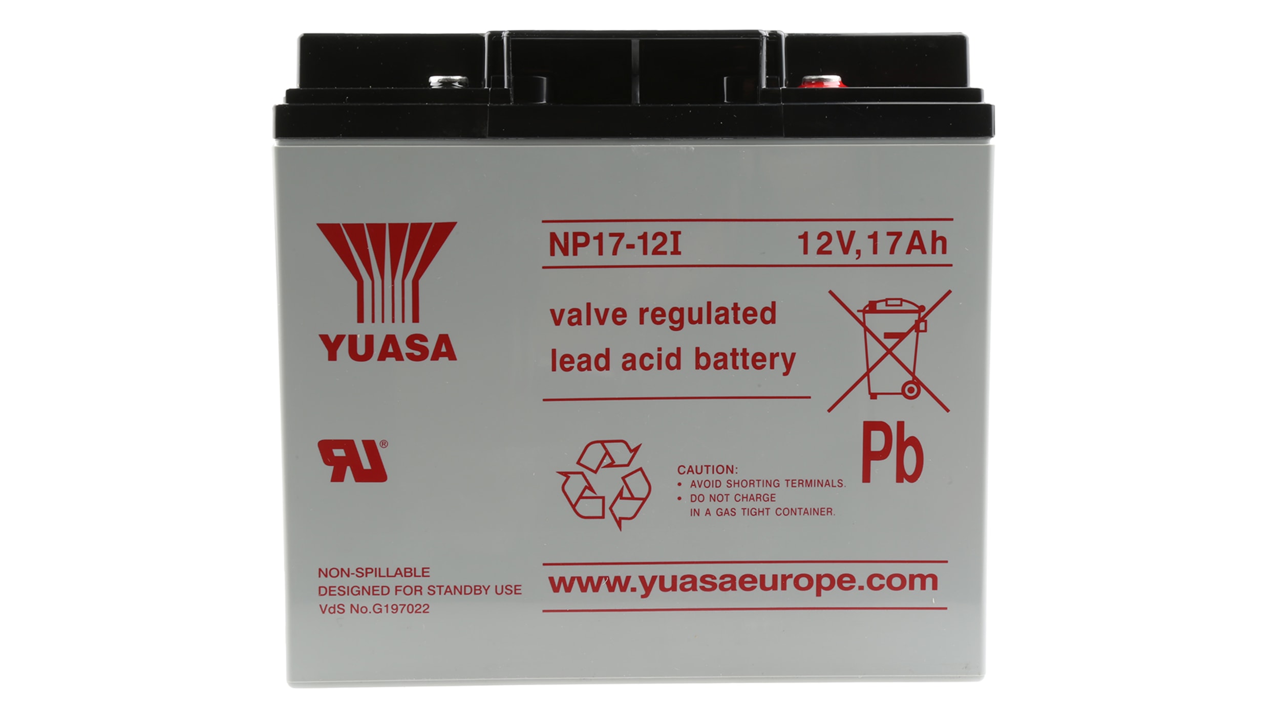 Batterie au plomb étanche Yuasa 12V 17Ah cyclique Code