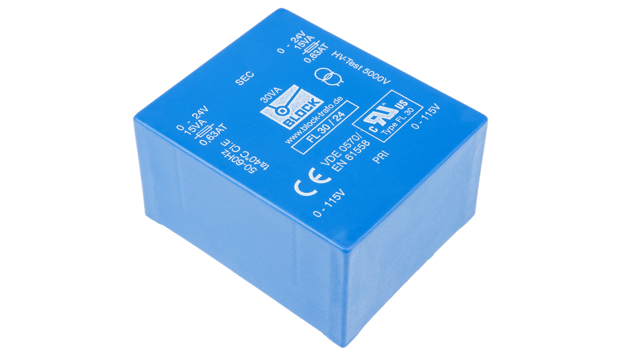 BLOCK PCB Trafo, FL24/9 2 x 115V, 2 x 9V, 24 VA, FL 24/9/#8 S0TE 8951