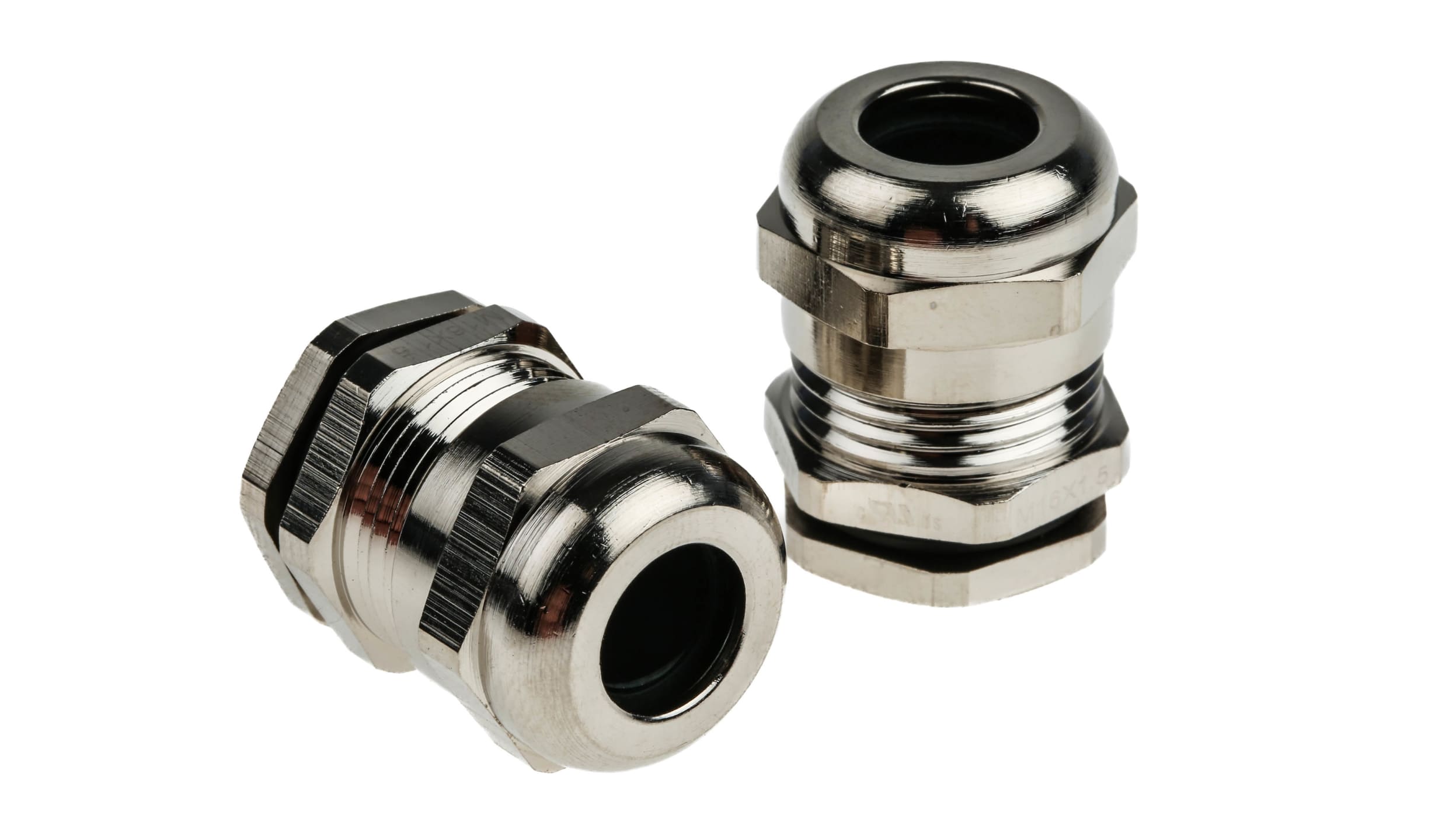 RS PRO, RS PRO Metallic Nickel Plated Brass Cable Gland, M20 Thread, 6mm  Min, 12mm Max, IP68, 210-0601