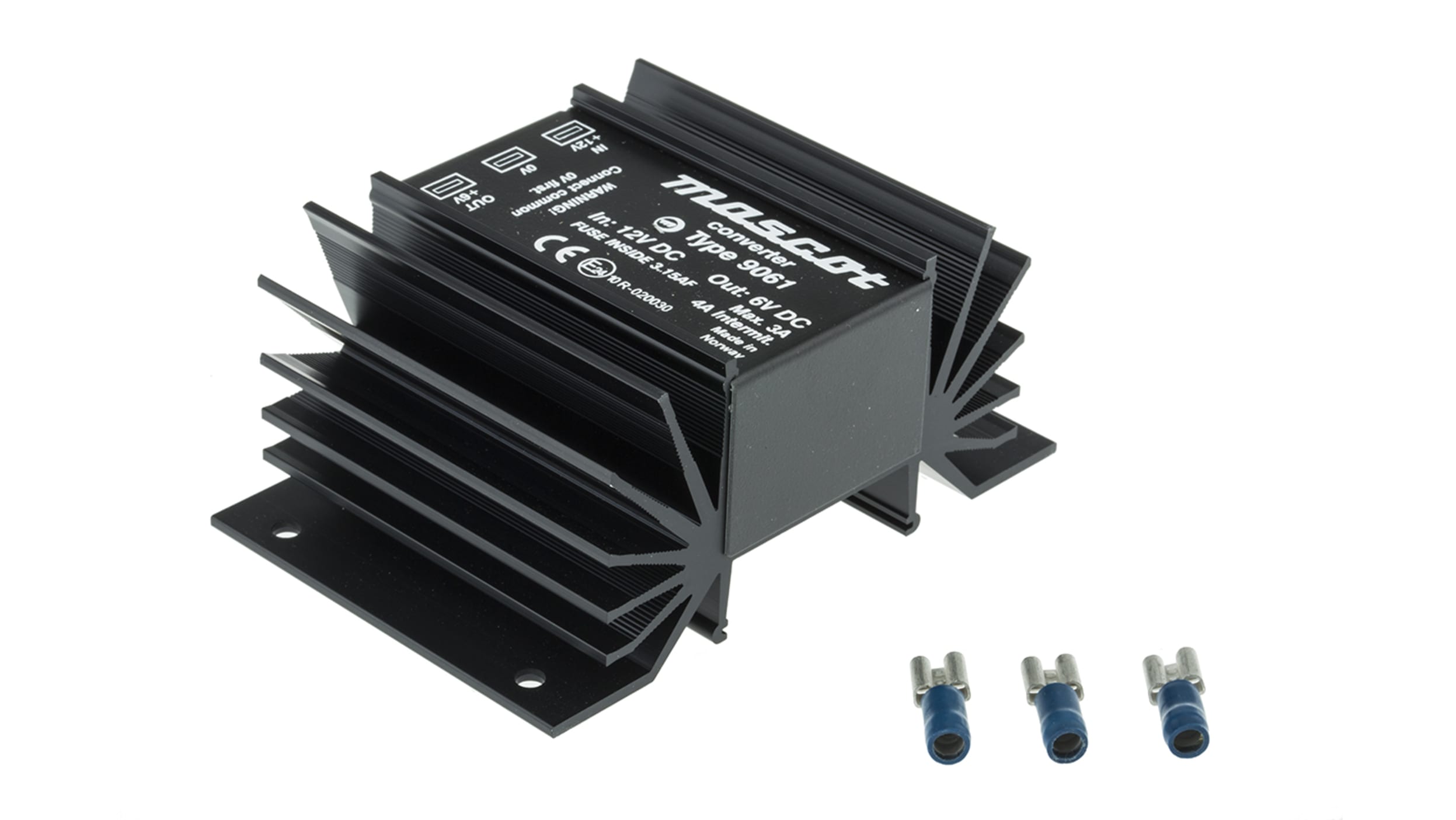 9061-12/6, Convertisseur DC-DC Mascot, Support de montage, 40W, 6V c.c.,  3A