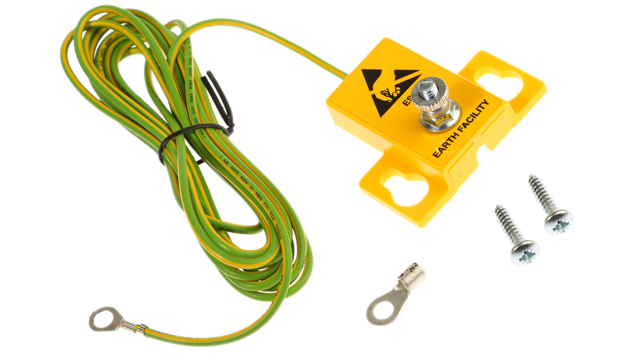 RS PRO Erdanschluss-Winkel Erdungsstift x 1 Ring-Anschlussklemme 