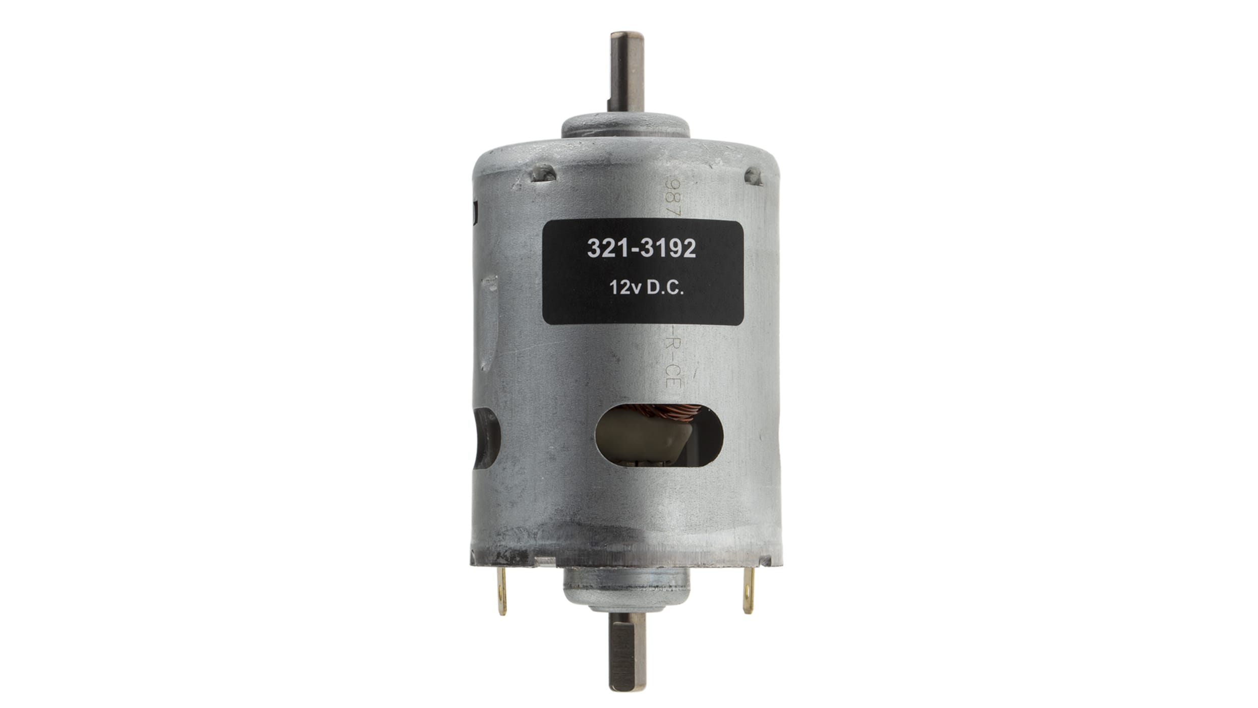 RS PRO Brushed DC Motor, 80.16 W, 12 V dc, 92.13 mNm, 8311 rpm, 6.35mm  Shaft Diameter