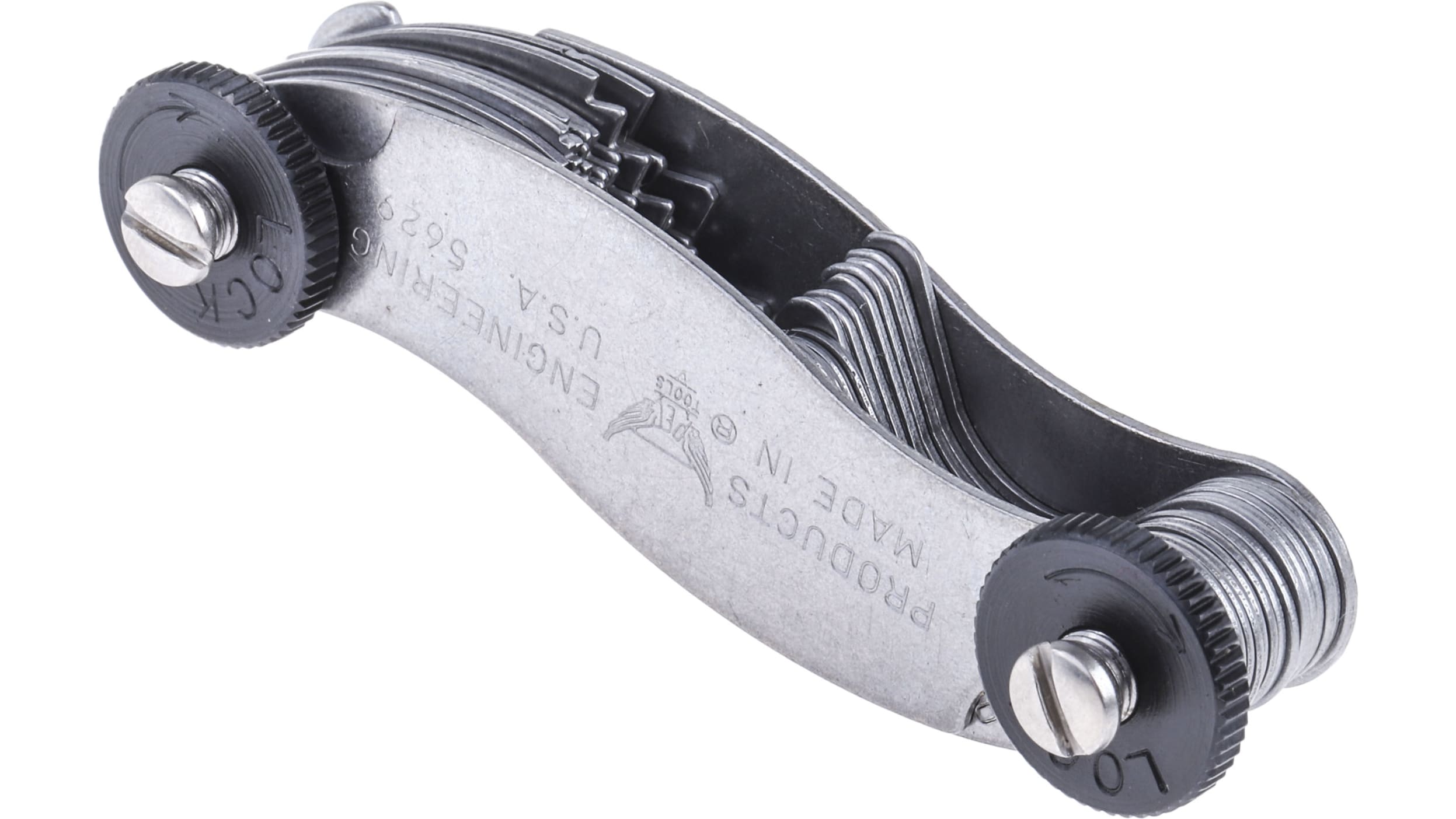 RS PRO 28 Blades Thread Pitch Gauge Imperial Metric thread type RS