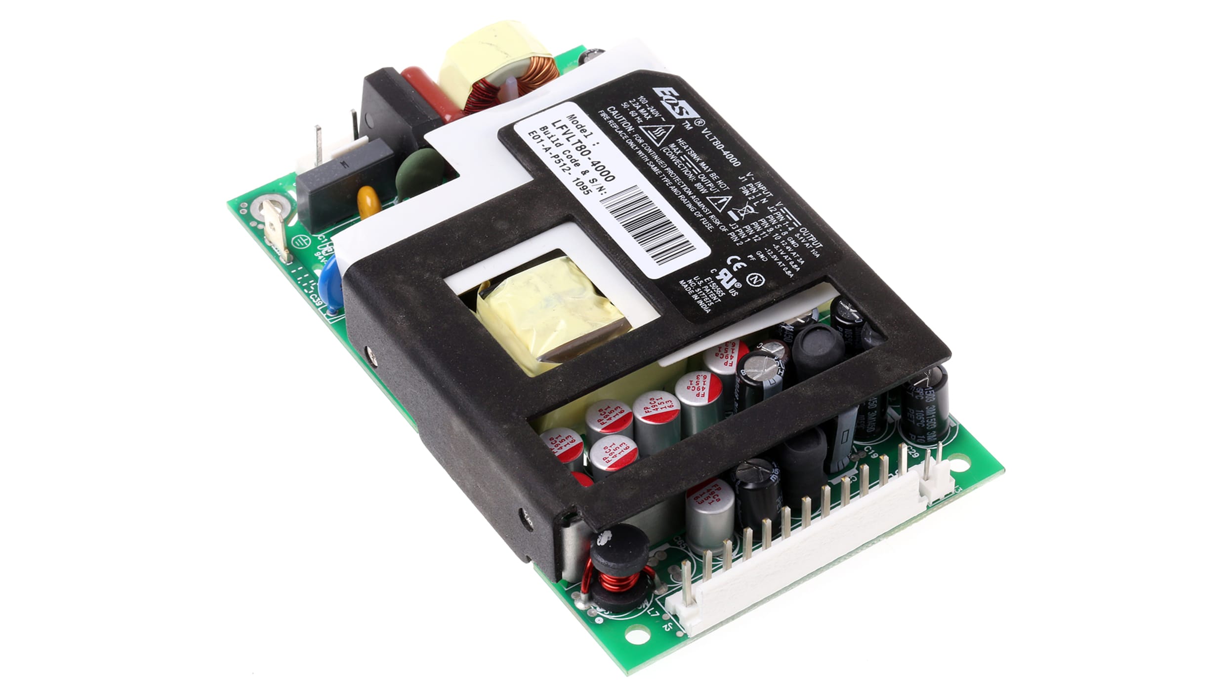 EOS POWER LFMVLT80-1001S1 EOS 80W, Output, Embedded Switch ModePower  Supply (SMPS), 12V, 0.2 to 6.8A