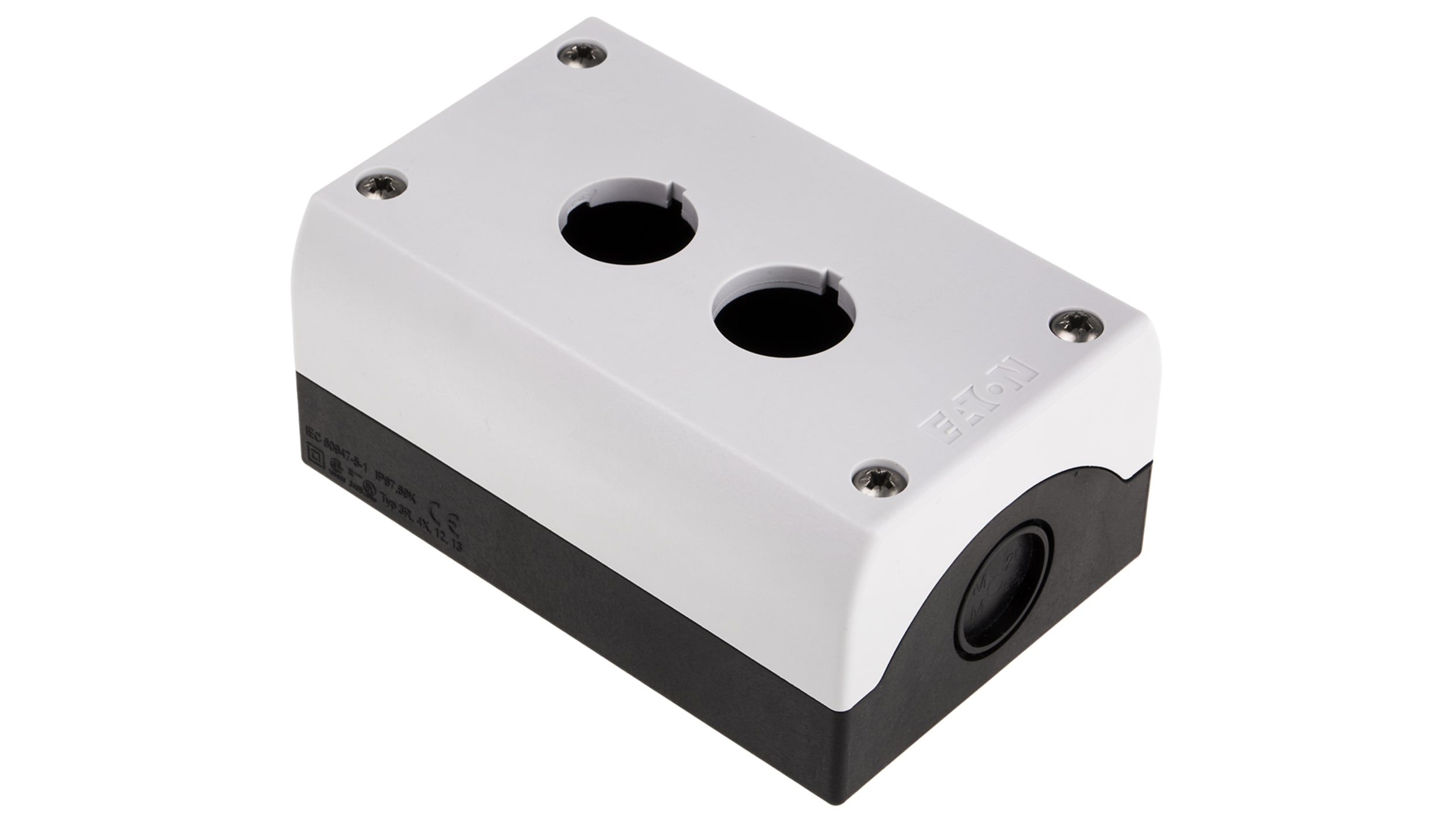 216537 M22-I2 | Eaton M22 Drucktaster-Gehäuse, 2 x Ø 22mm, Grau  