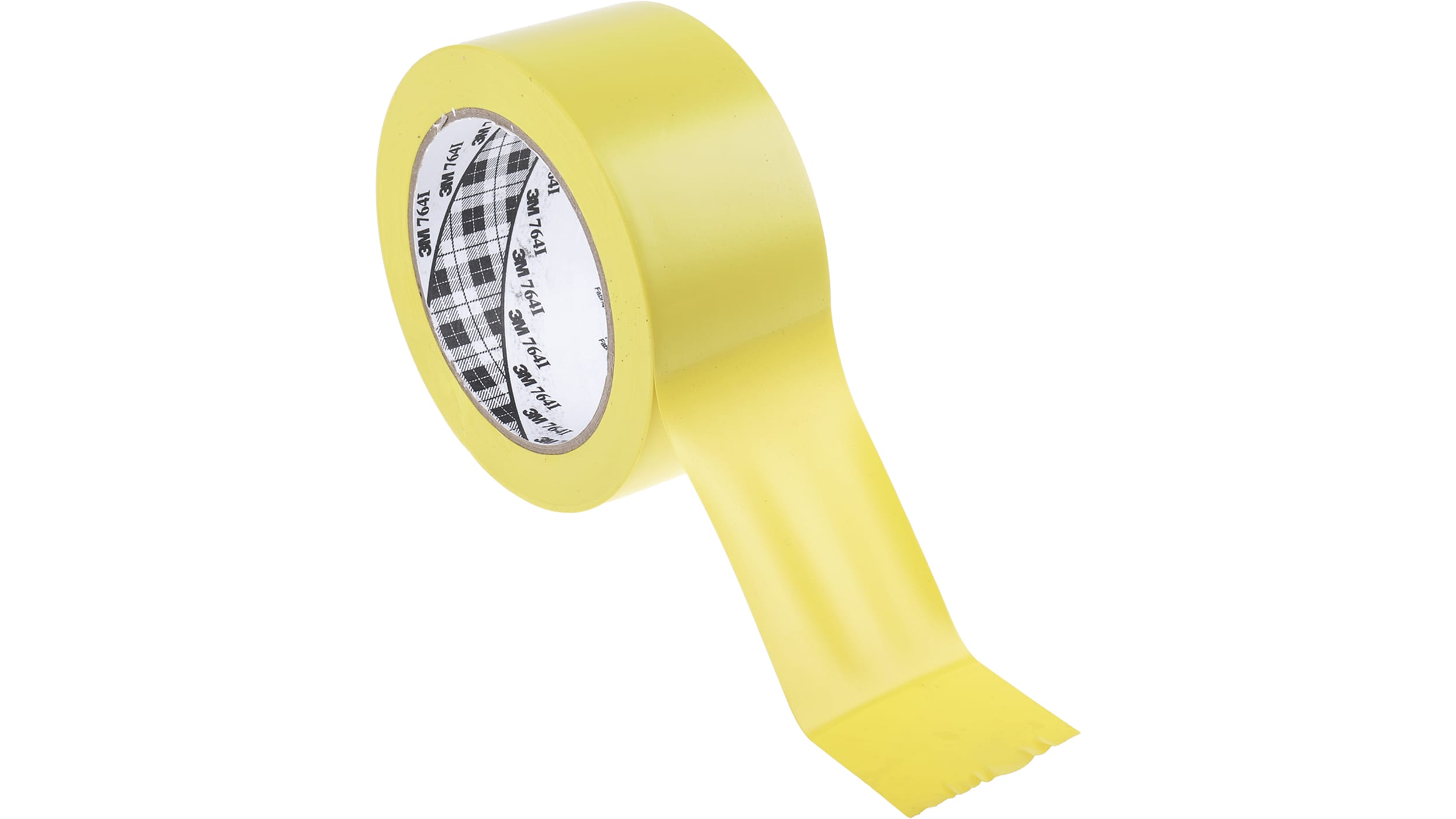 Ruban plat acier laqué jaune revêtement nylon adhésif 5m x 13mm