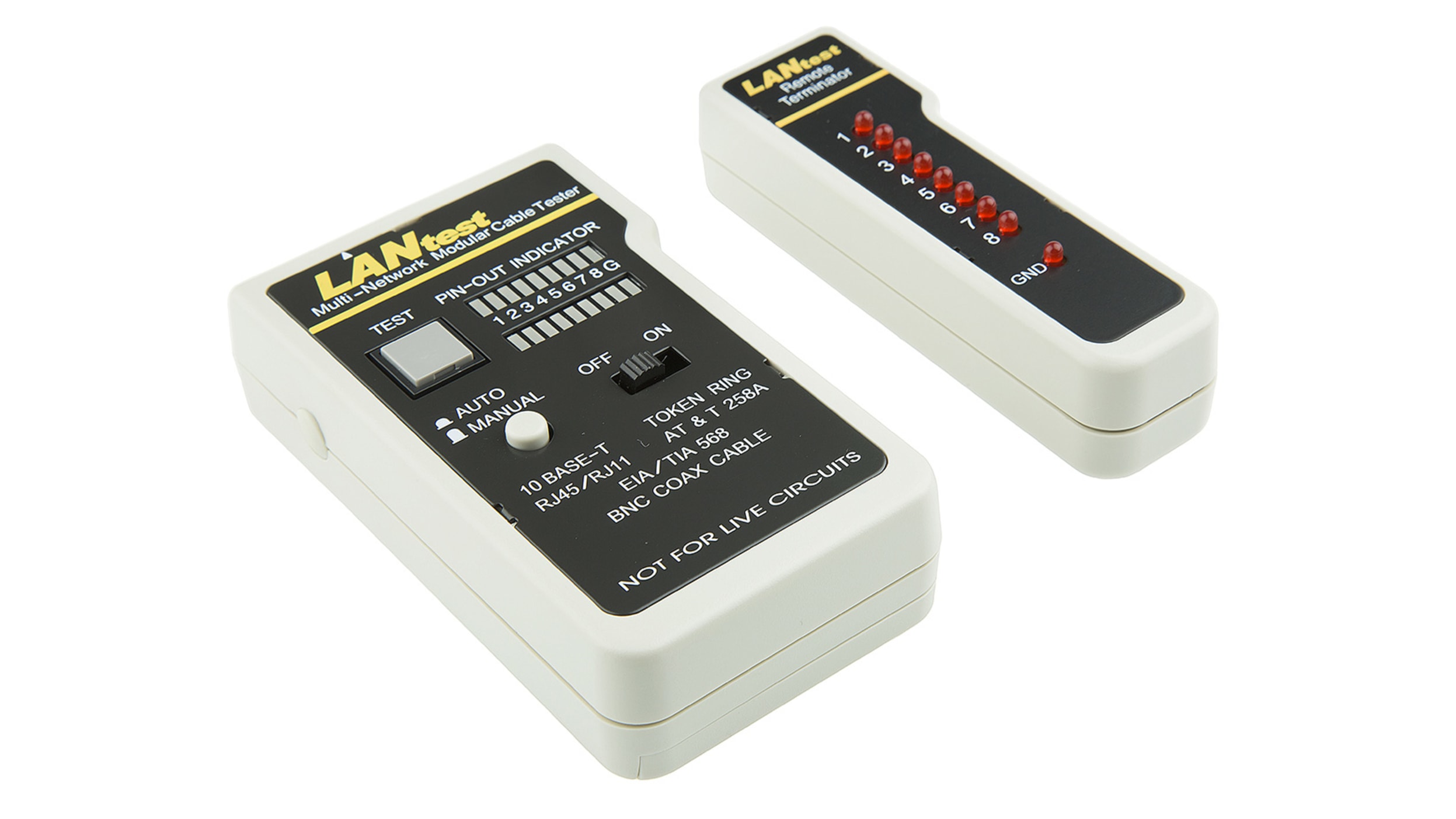 RS PRO, RS PRO Cable Tester RJ45, 205-0084