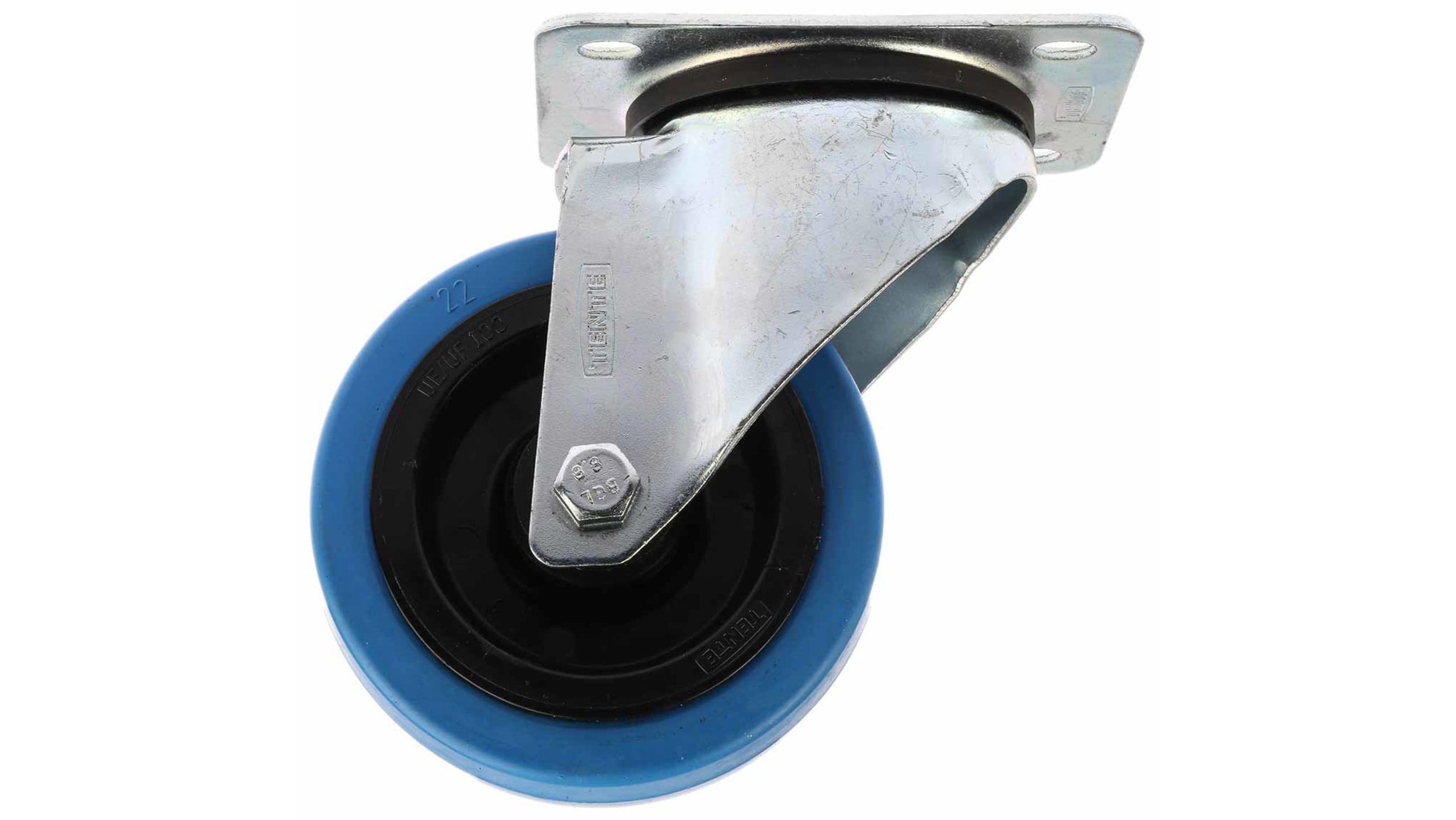 Roulette Pivotante avec Frein Bandage bleu 80 mm pour 32,50 €