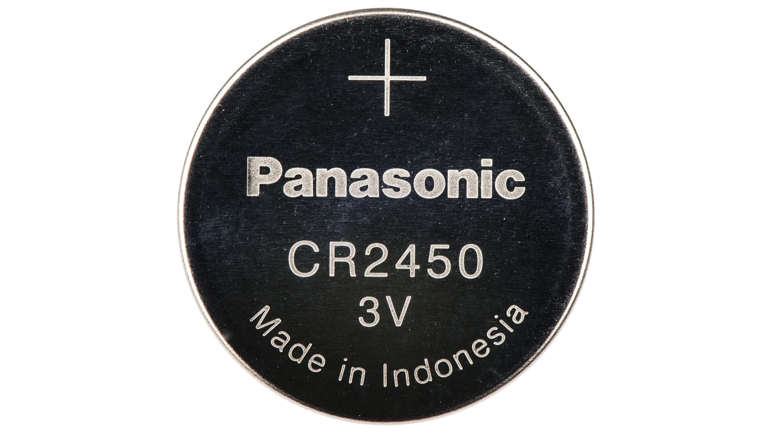 CR-2450/BN Panasonic, Panasonic CR2450 Button Battery, 3V, 24.5mm Diameter, 457-4634