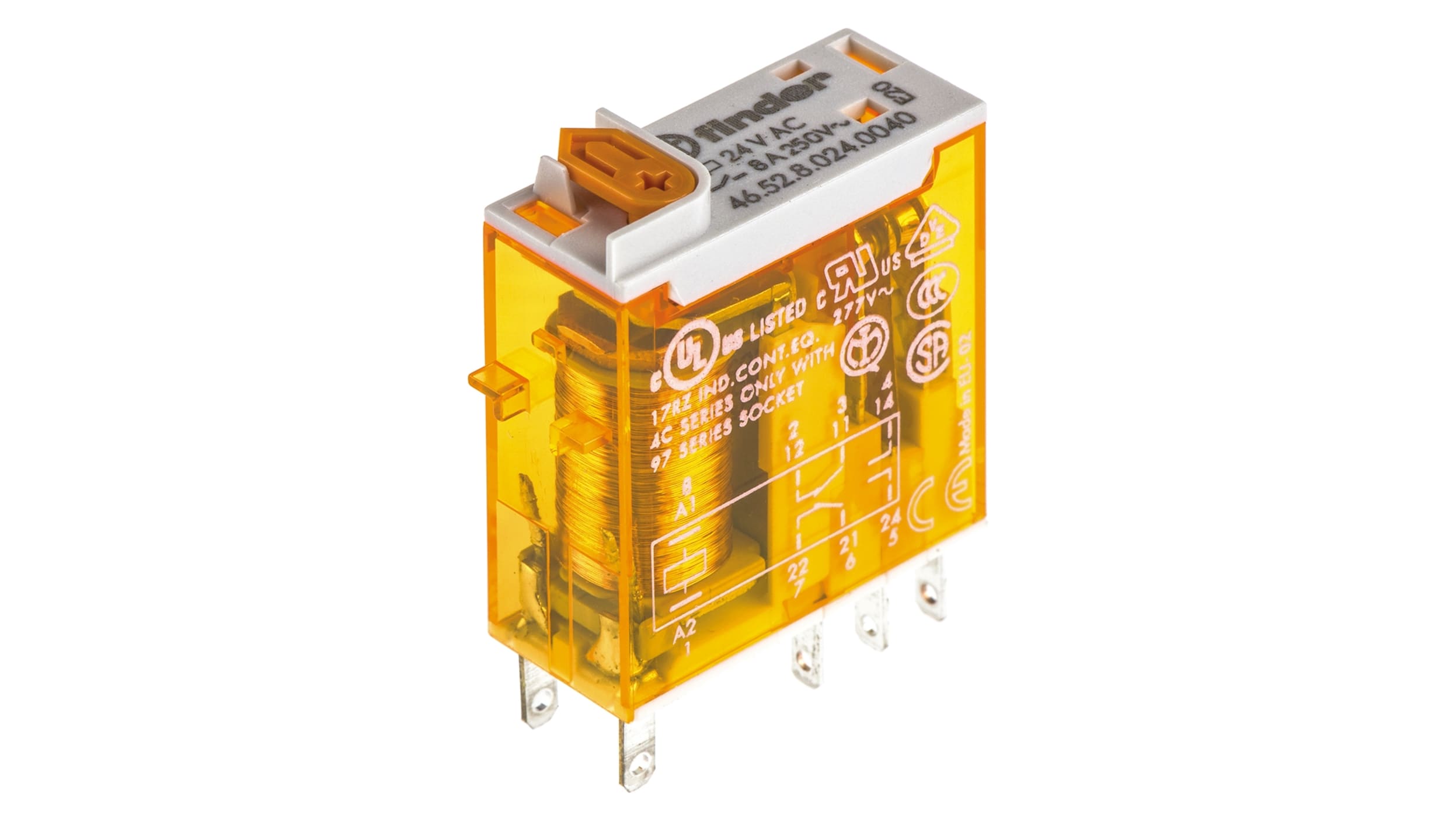46.52.8.024.0040 | Finder 24V ac Spule 2-poliger Wechsler  