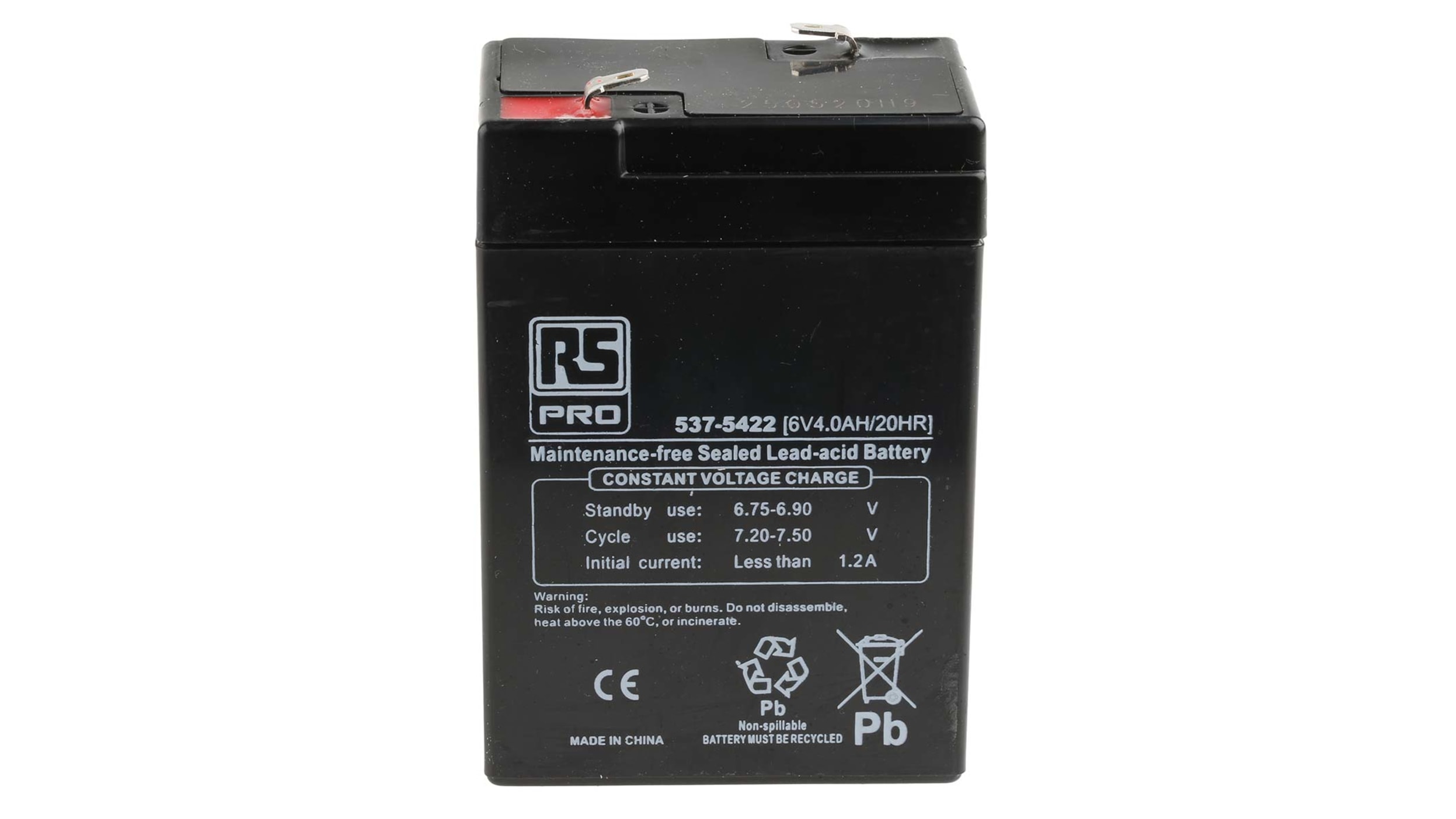 Batterie au plomb étanche RS PRO 6V 7Ah cyclique