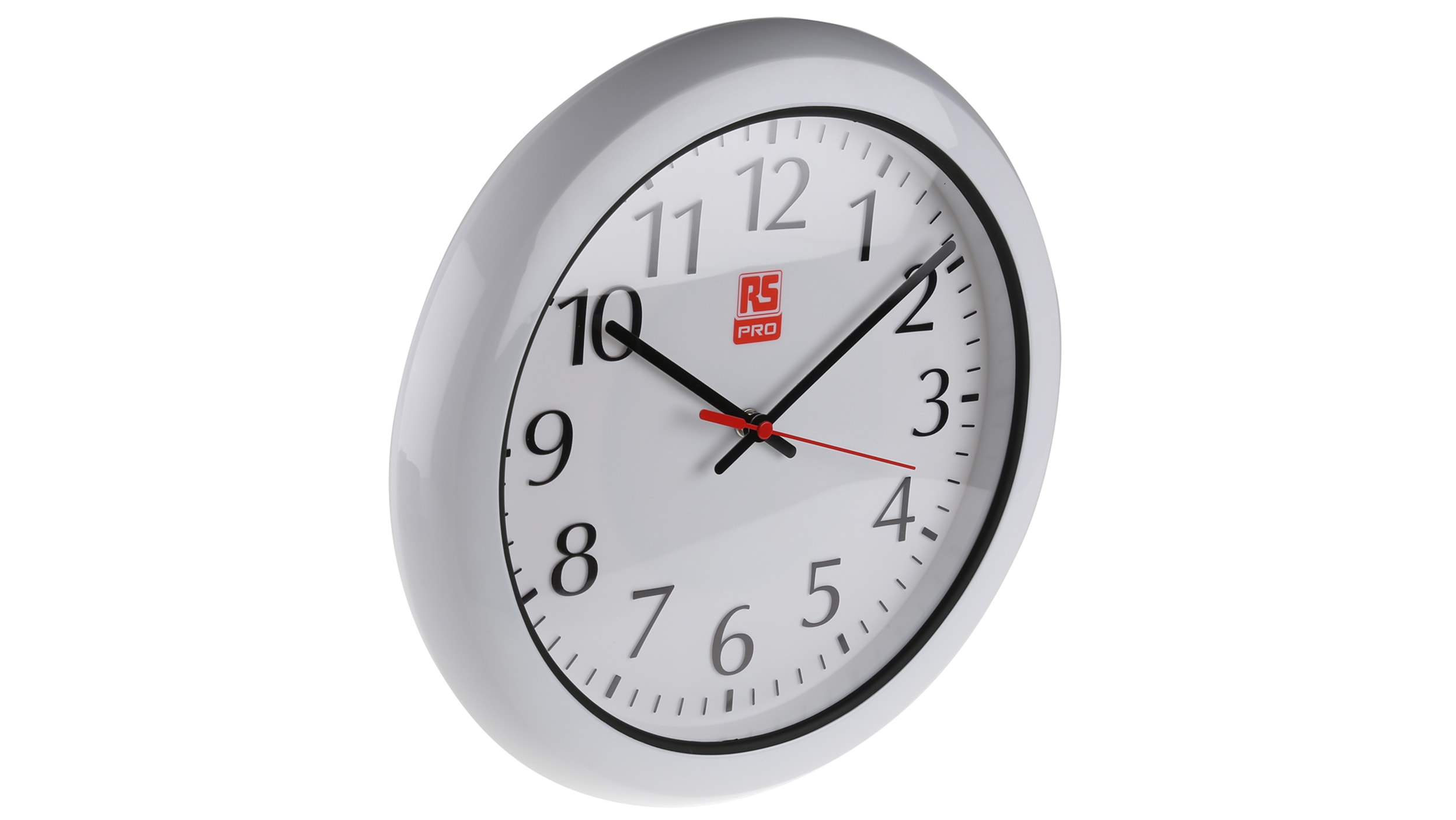 RS PRO Wand Analog, Uhr, Ø 300mm Wasserdicht, Weiß kaufen