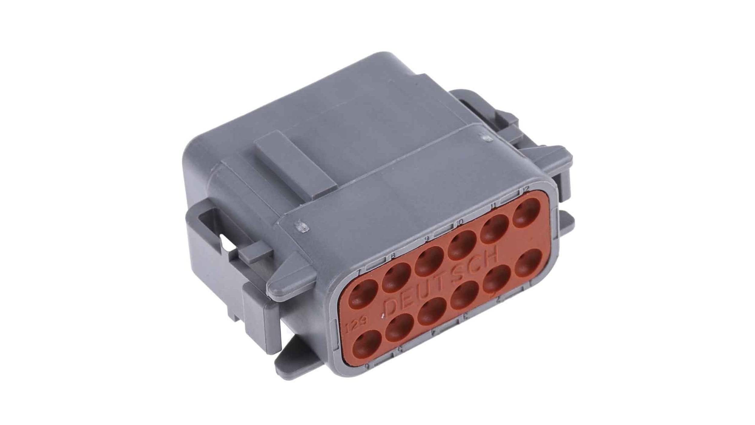 Deutsch DTM Automotive, Kfz-Steckverbinder, Stecker, 12-polig, Grau /  2-reihig, 7.5A