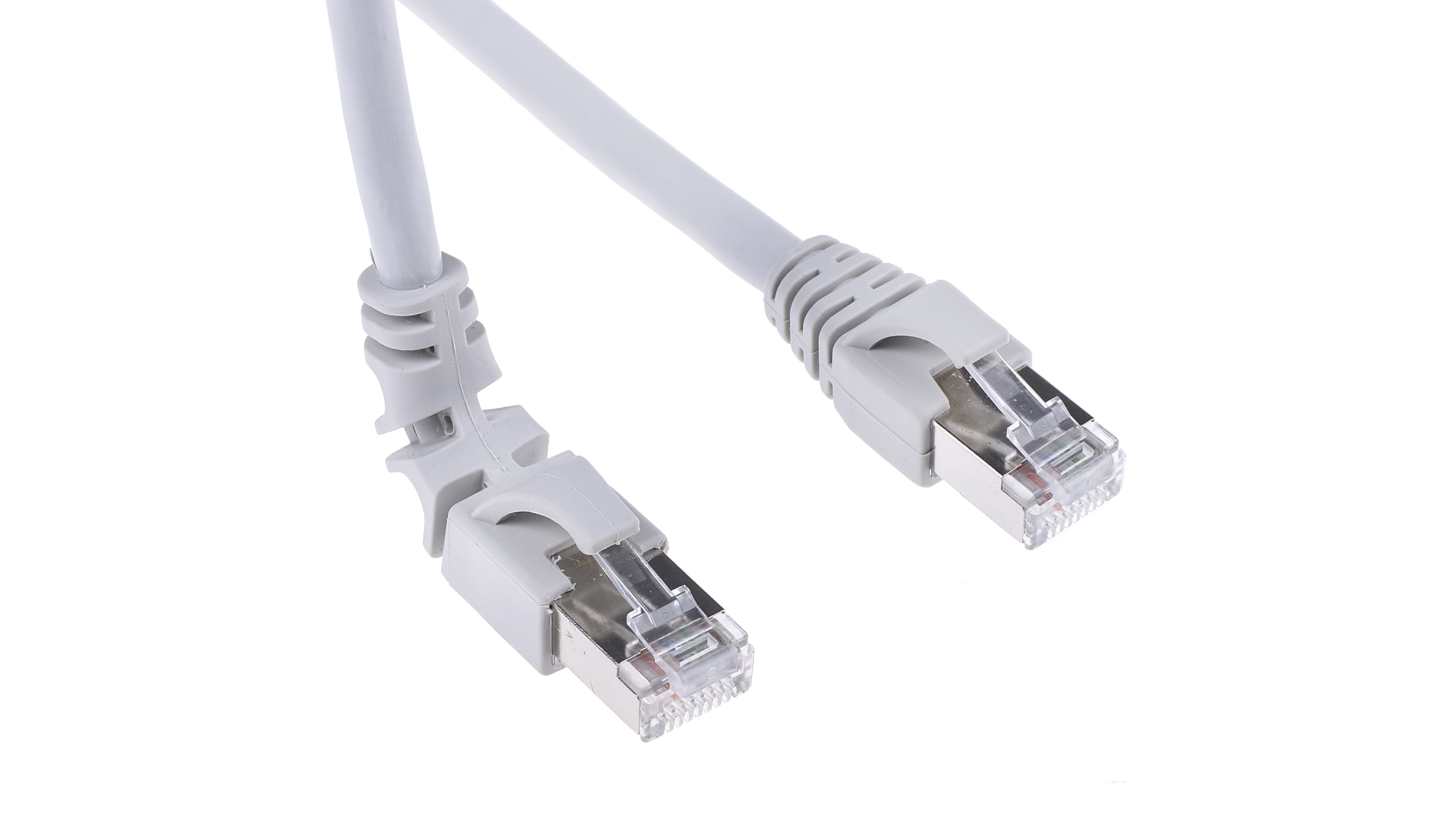 CAT6 S/FTP network cable, RJ45 angled-straight – Black