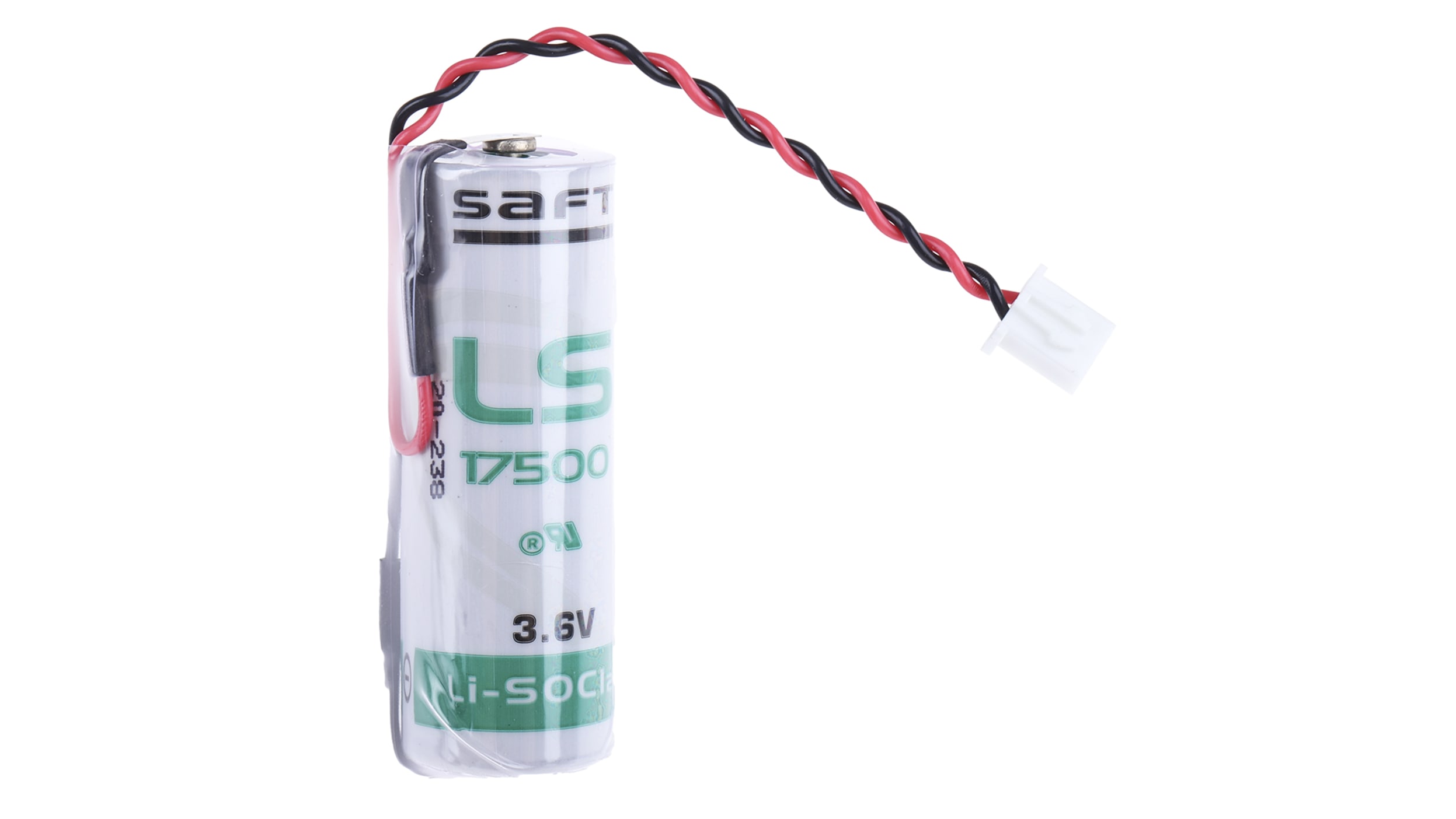 Pile A, 3.6V, Saft, Lithium Thionyle Chloride, 3.6Ah Code commande RS:  778-1169 Référence fabricant: LS17500FLC