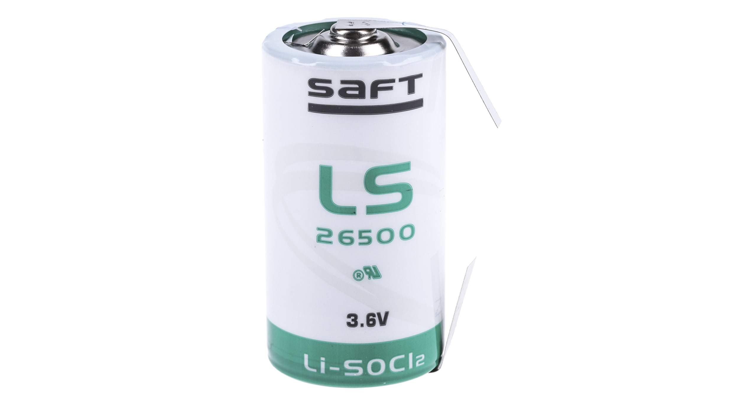 LS26500CNR, Saft Li-Thionylchlorid C Batterie, 3.6V, 7.7Ah mit Lötfahnen- Anschluss